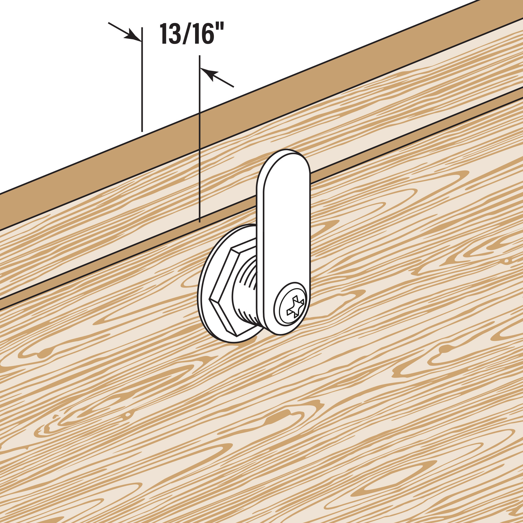 U 9945 |  Drawer and Cabinet Lock Alt Door Thickness