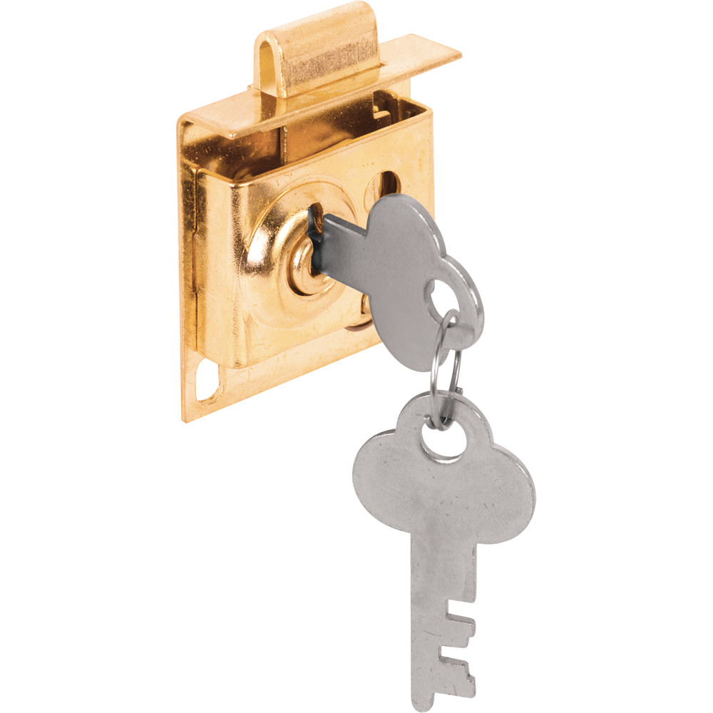 5/16 in. Bolt Throw Steel Brass-Plated Mailbox Lock with Offset