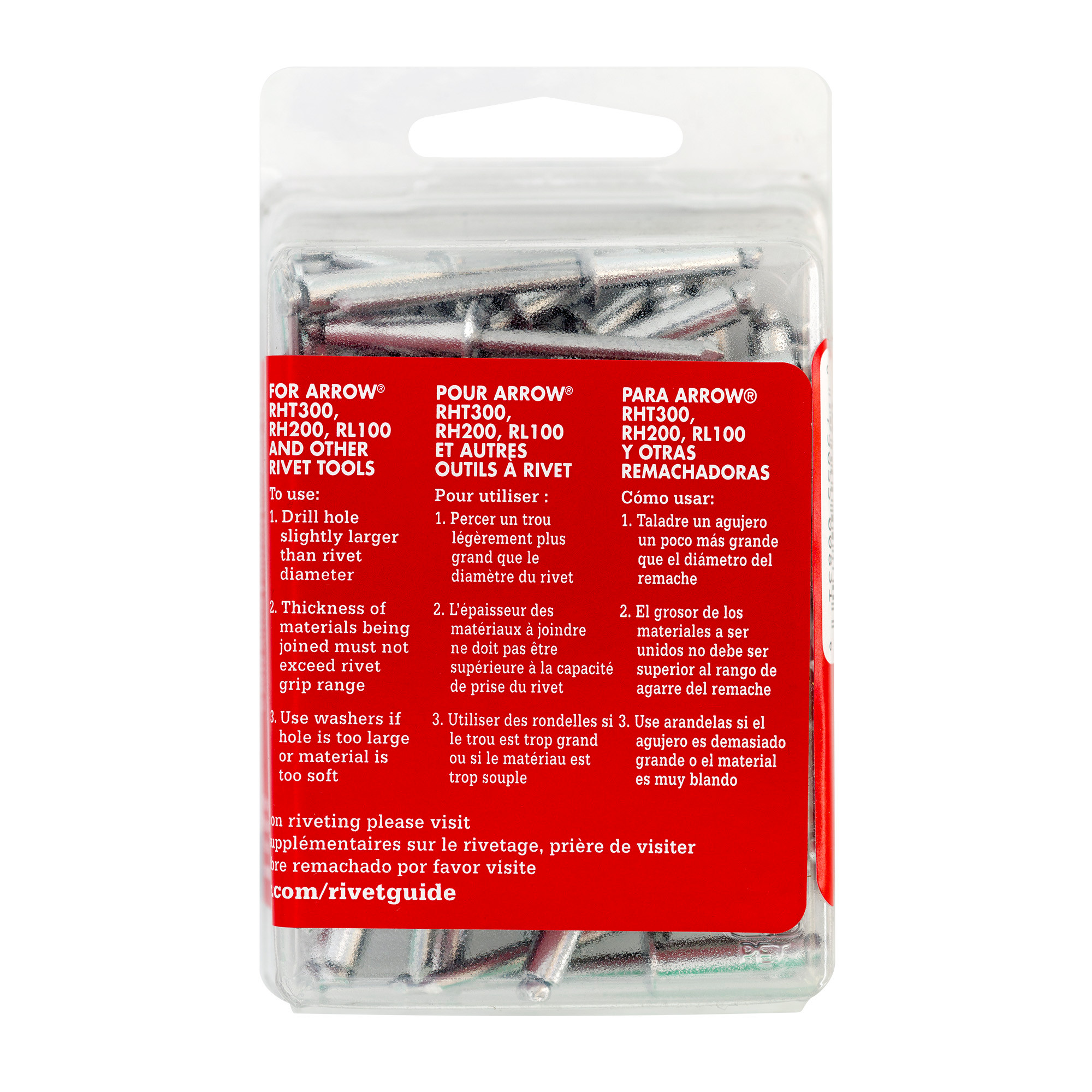 Arrow RLA3/16IP Long Aluminum 3/16-Inch Pop Rivets, 50-Pack