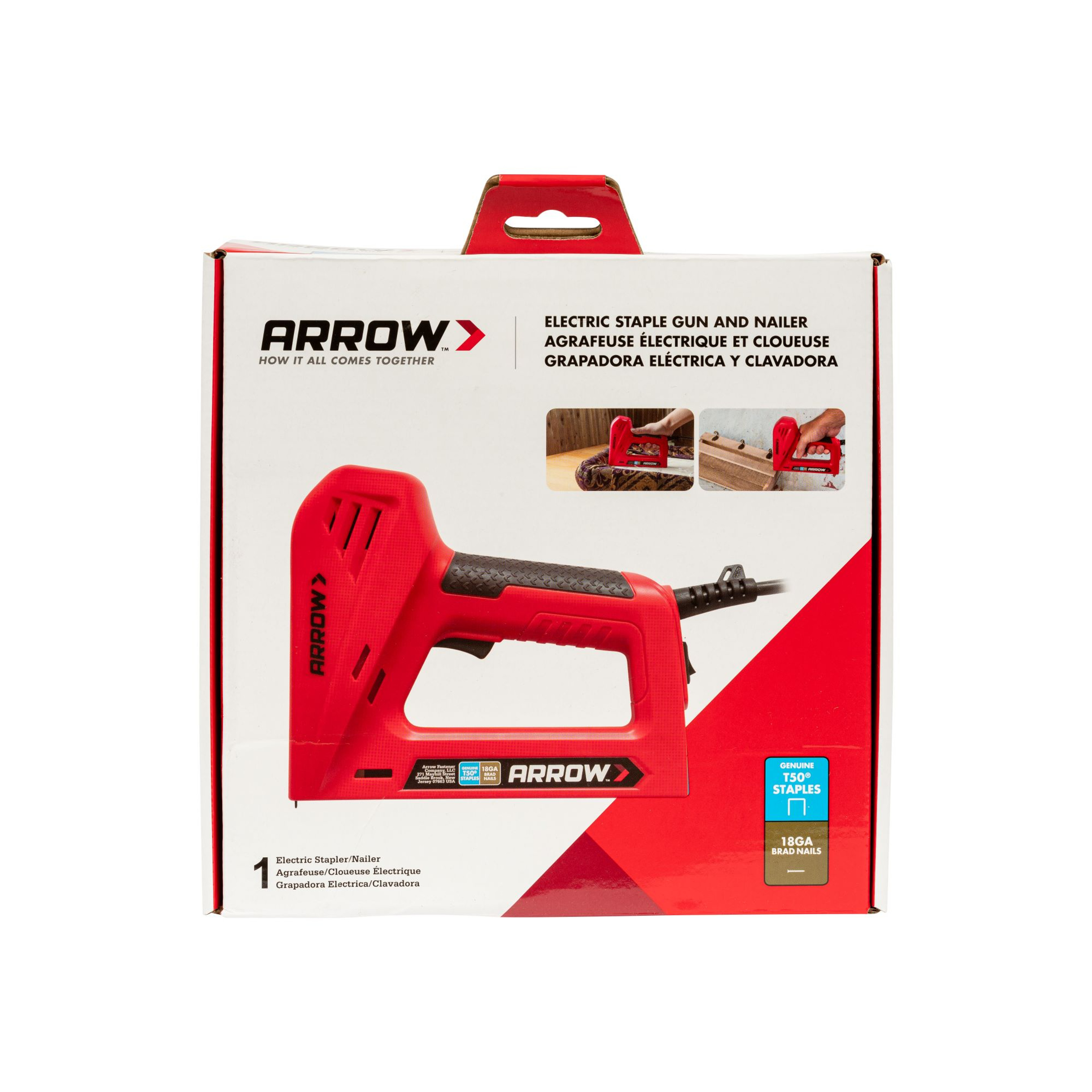 Arrow T50ACN Corded Electric Staple & Brad Nail Gun