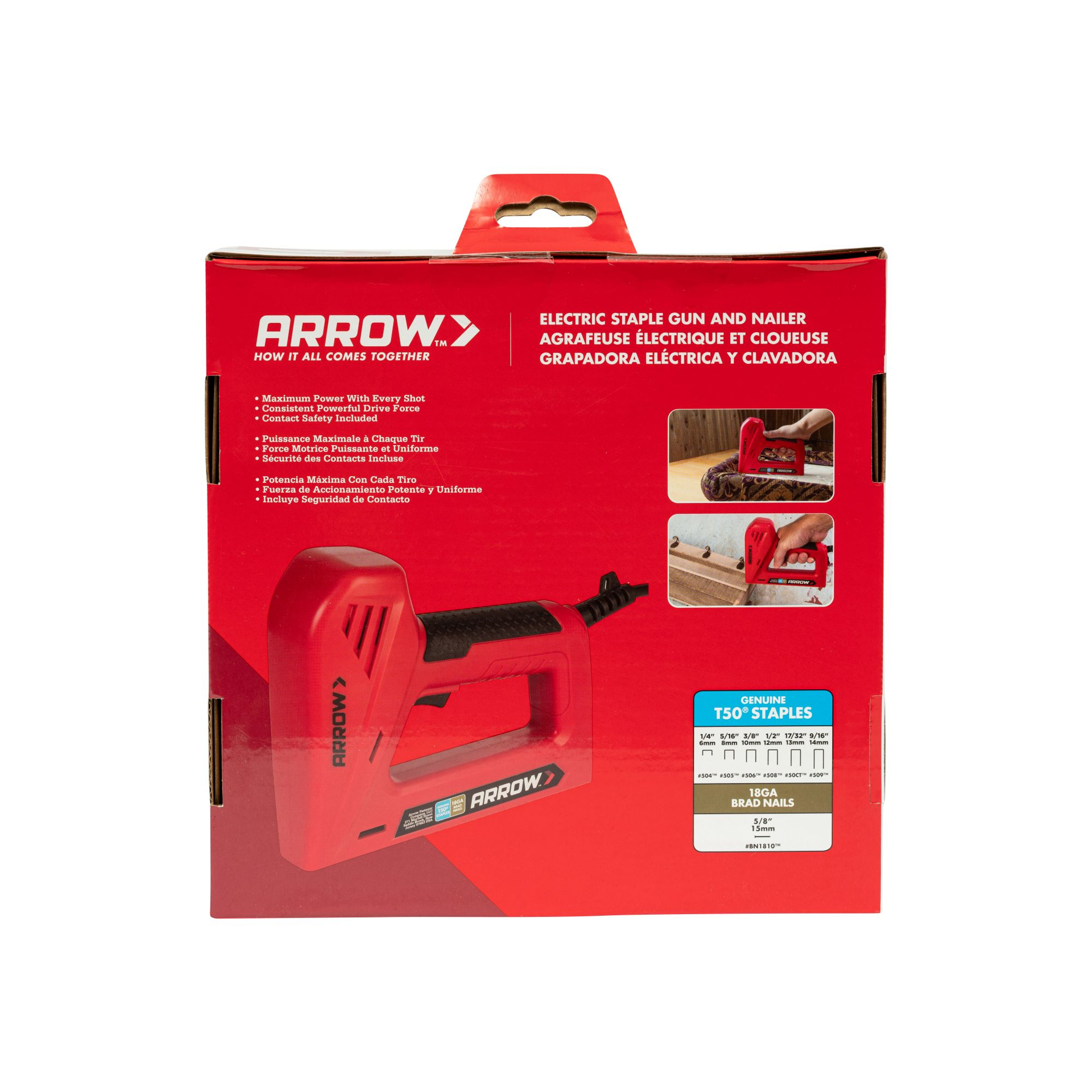 Arrow T50ACN Corded Electric Staple & Brad Nail Gun