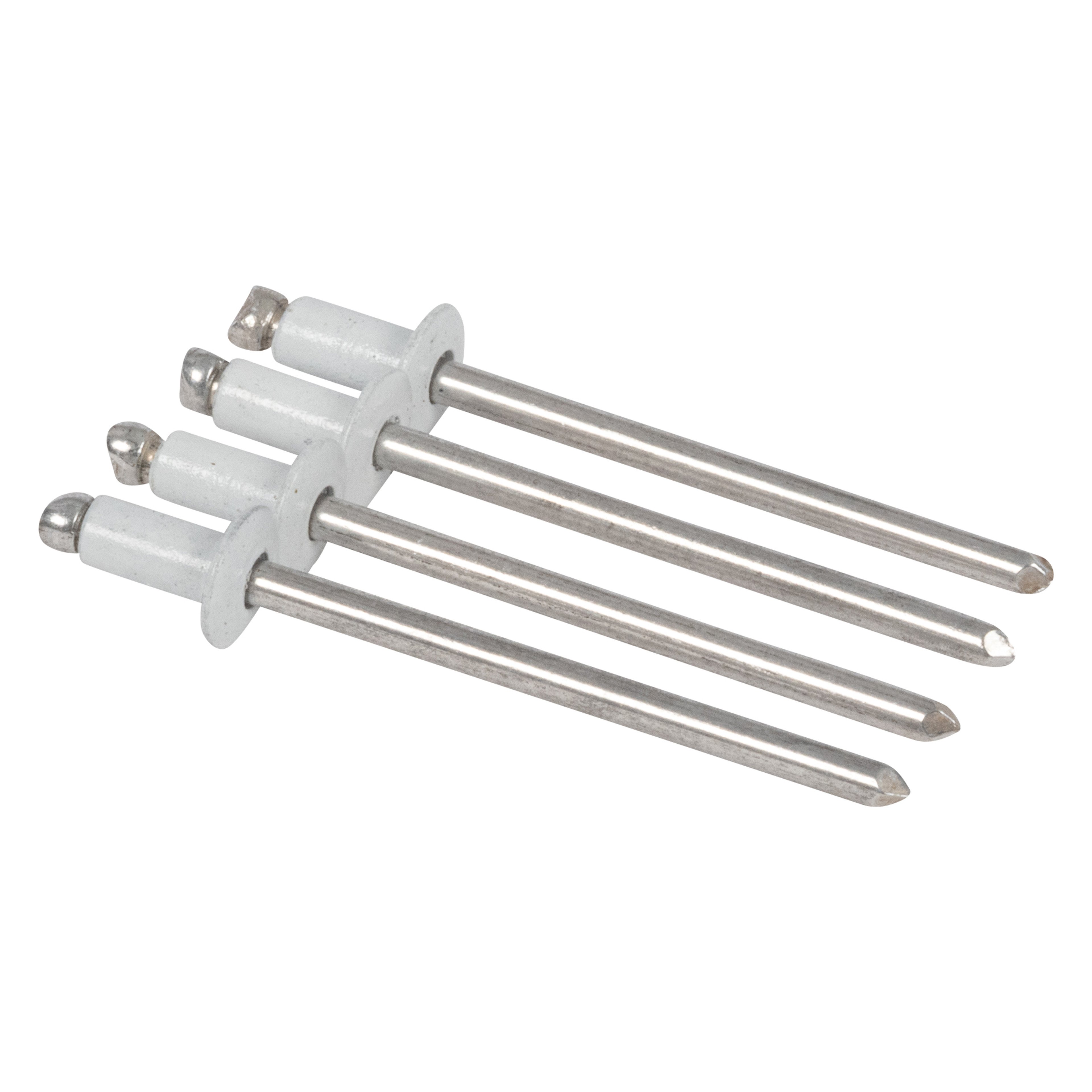 Arrow RSAW1/8 Short Aluminum White 1/8-Inch Rivets, 25-Count