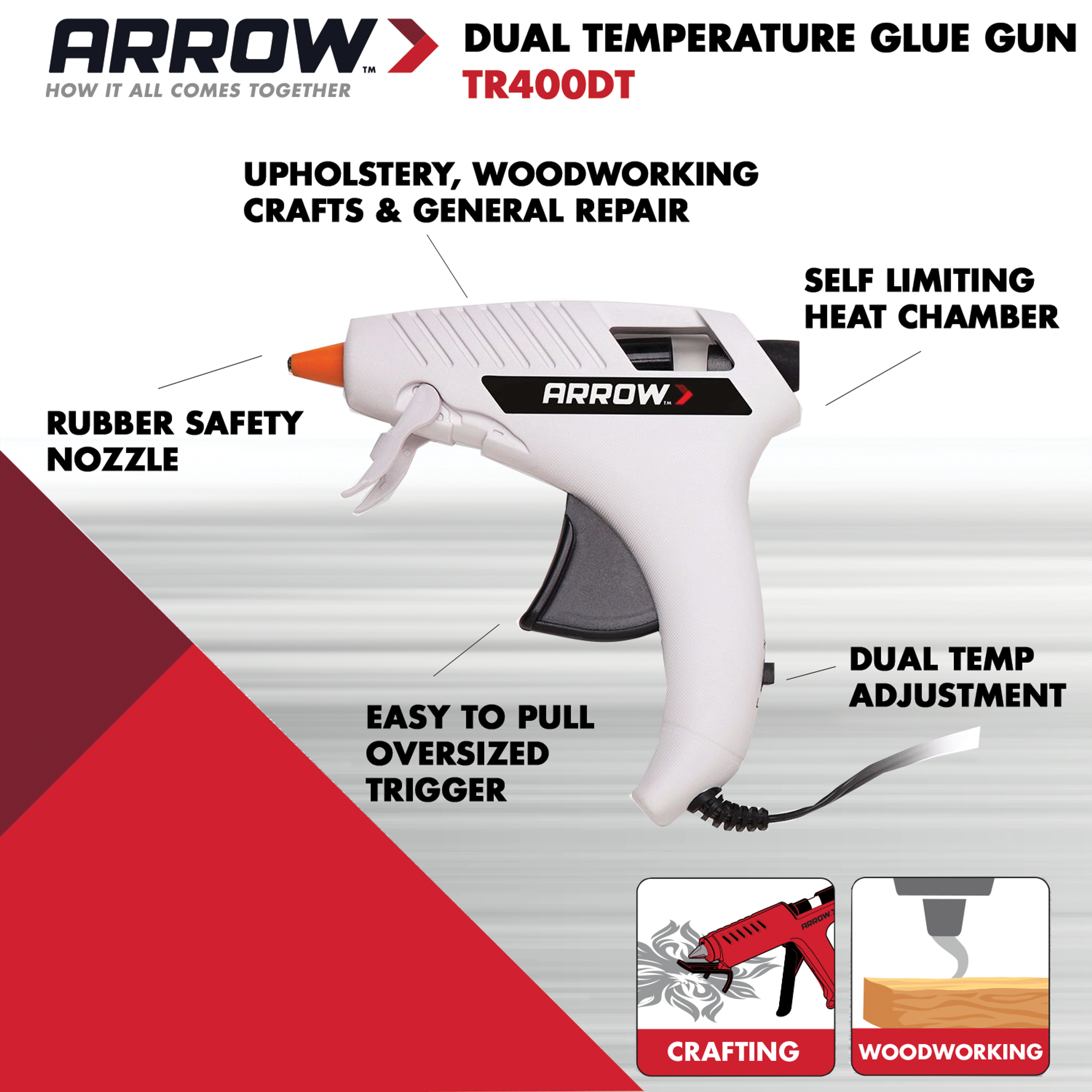 Arrow TR400DT Dual Temperature Glue Gun