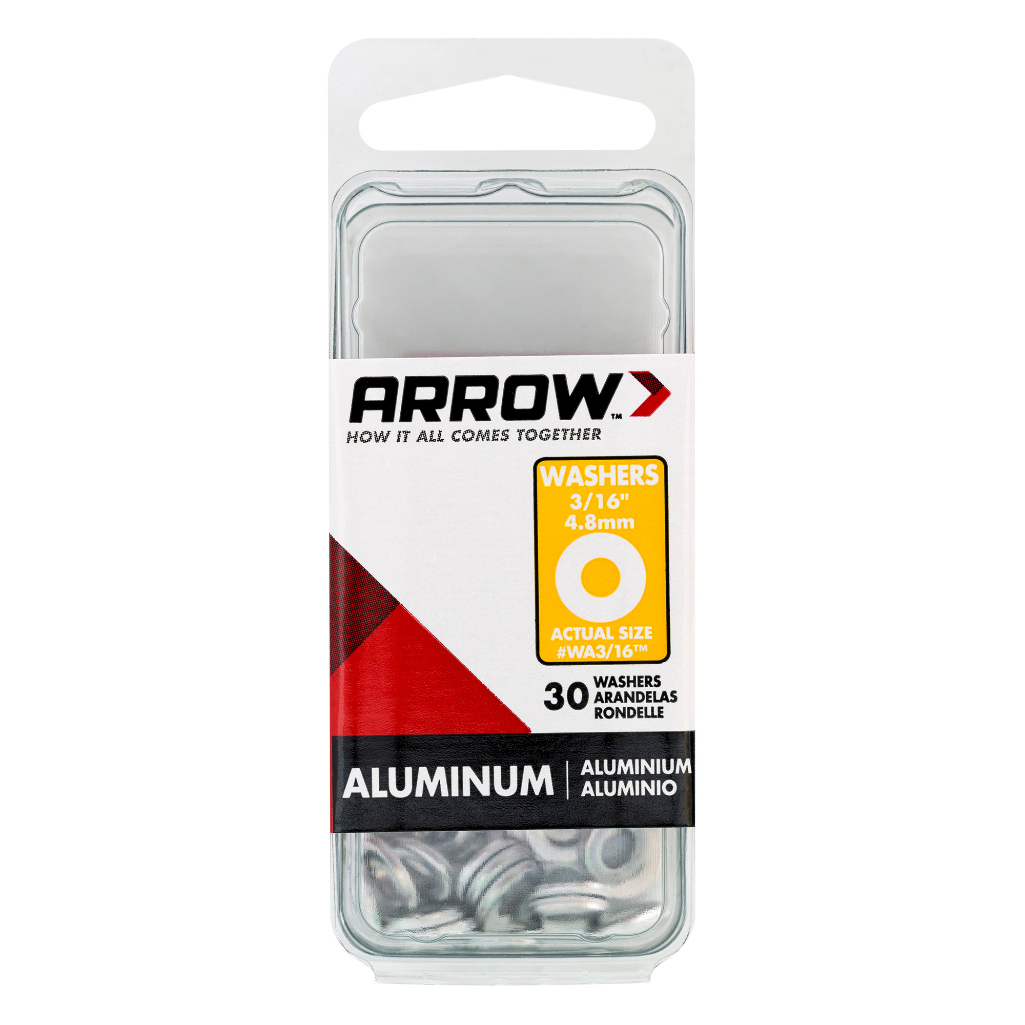 Arrow WA3/16 Aluminum Washers, 3/16-Inch, 30-Count - Arrow Tool Group