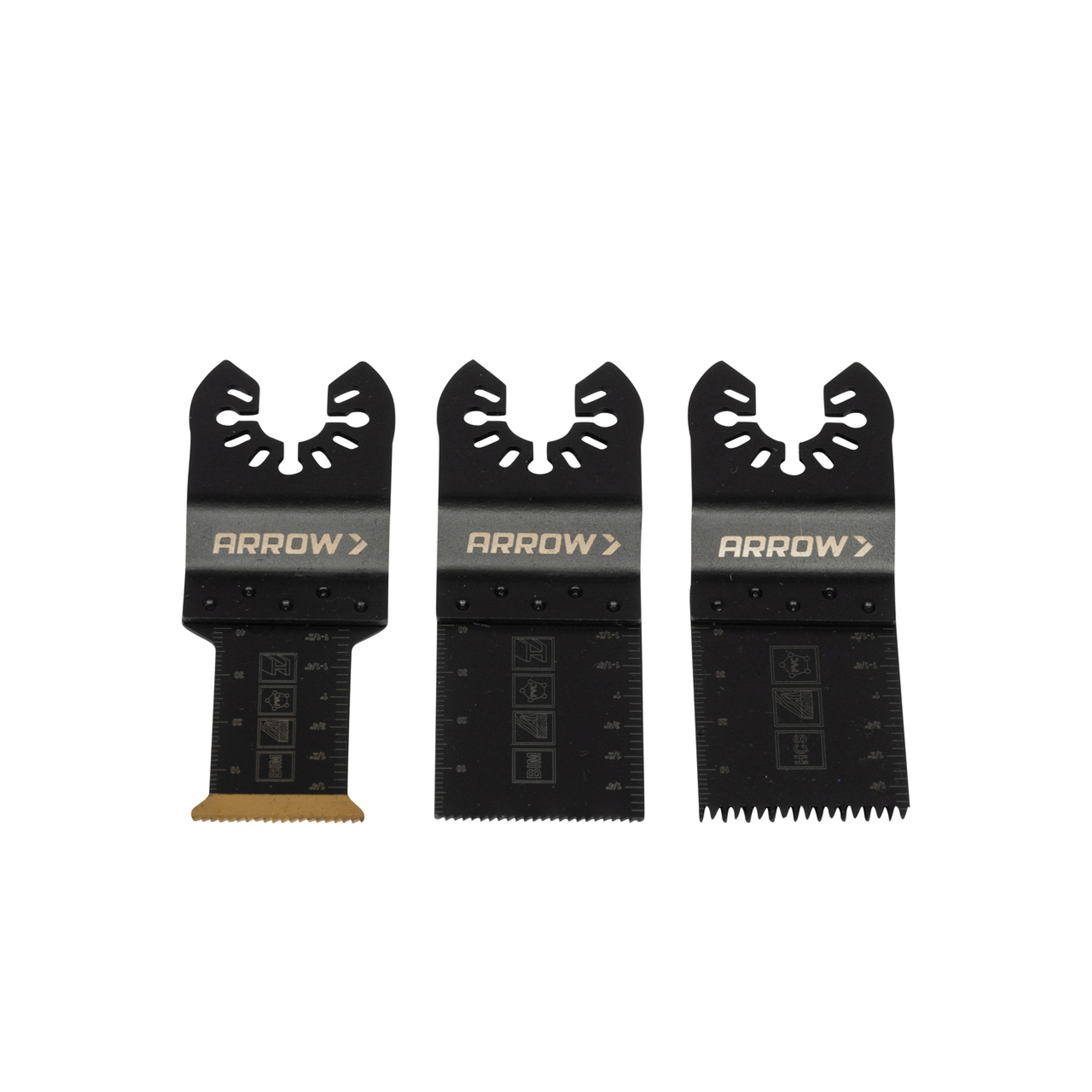 Arrow OSC125K-3A Oscillating Assortment Blade Pack, 1-3/8 inch, 3ct