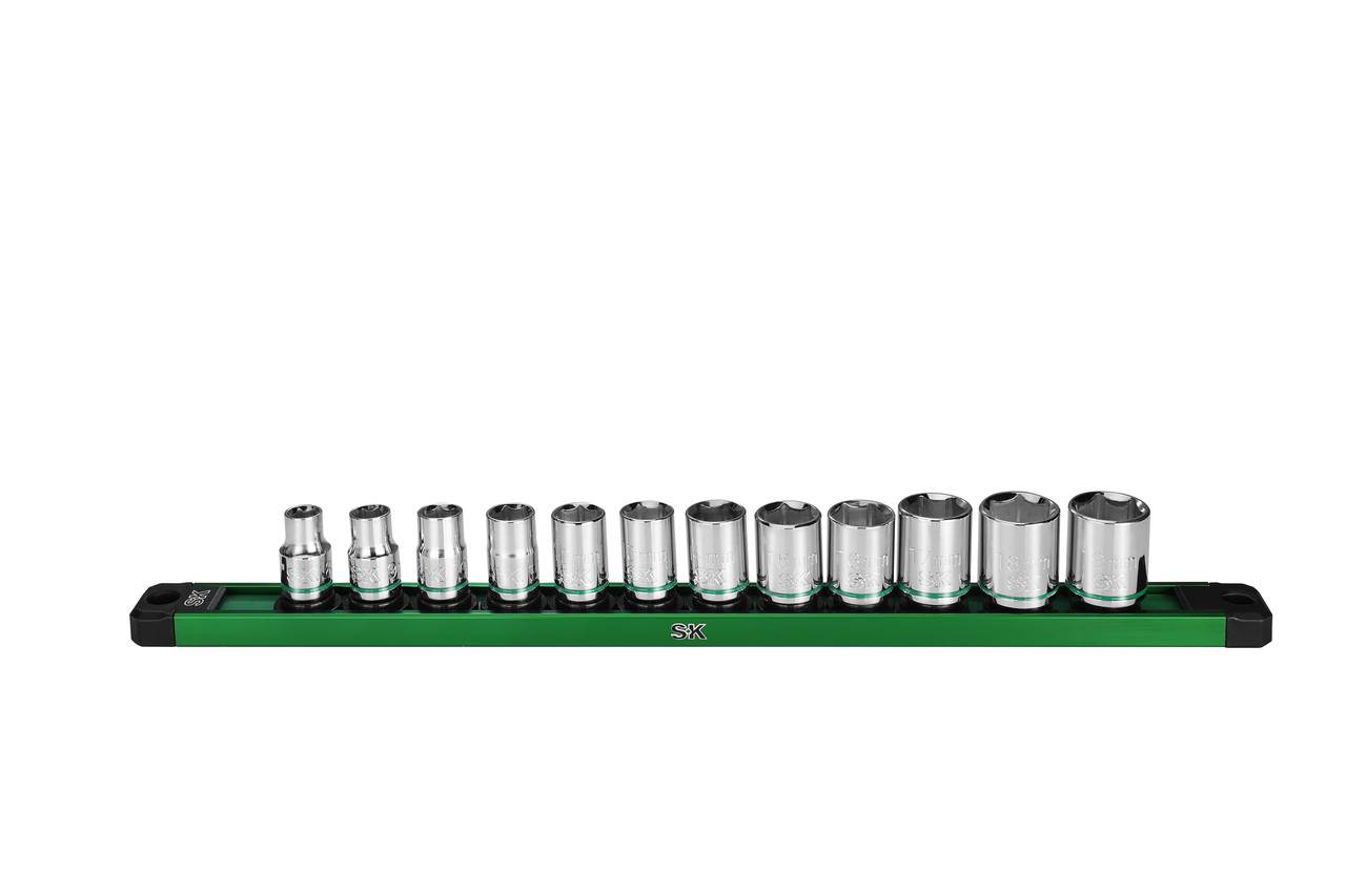 SK SK01341 12 Piece Metric 3/8-In Drive Standard Socket Set