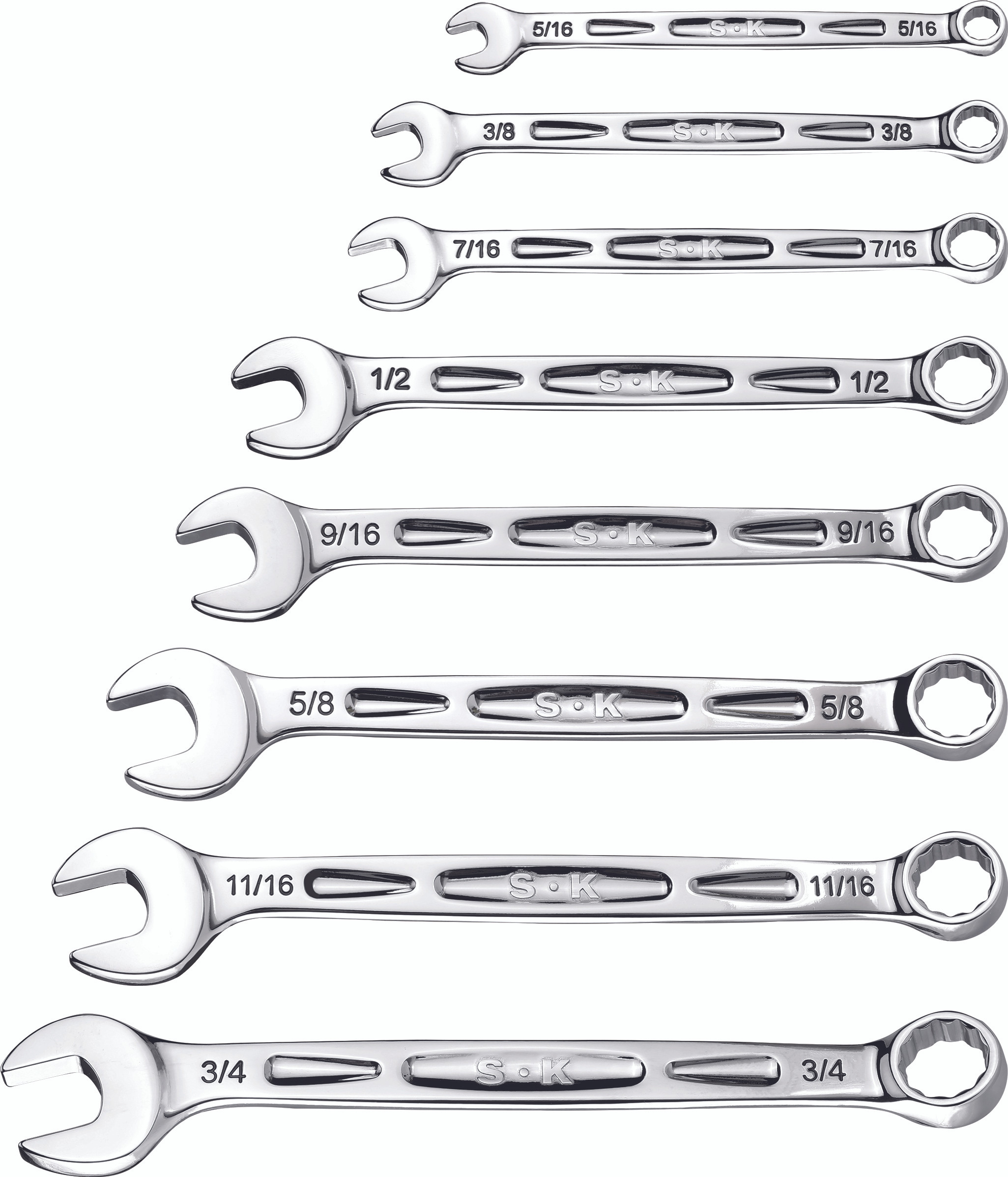 SK SK01365 8 Piece SAE Combination Wrench Set - Arrow Tool Group