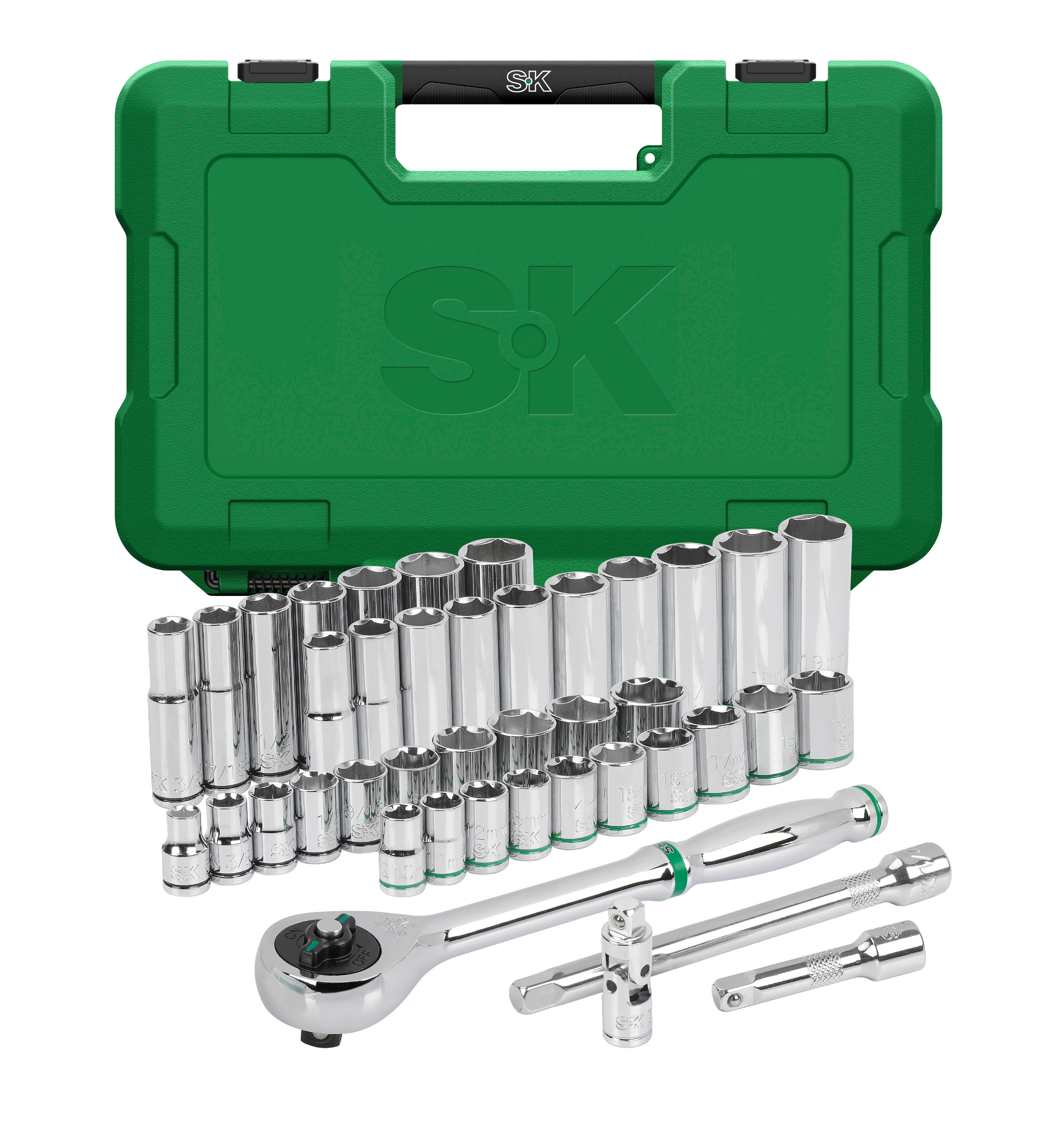 SK SK01356 41 Piece 3/8-in 216P Mechanic Tool Set - Arrow Tool Group