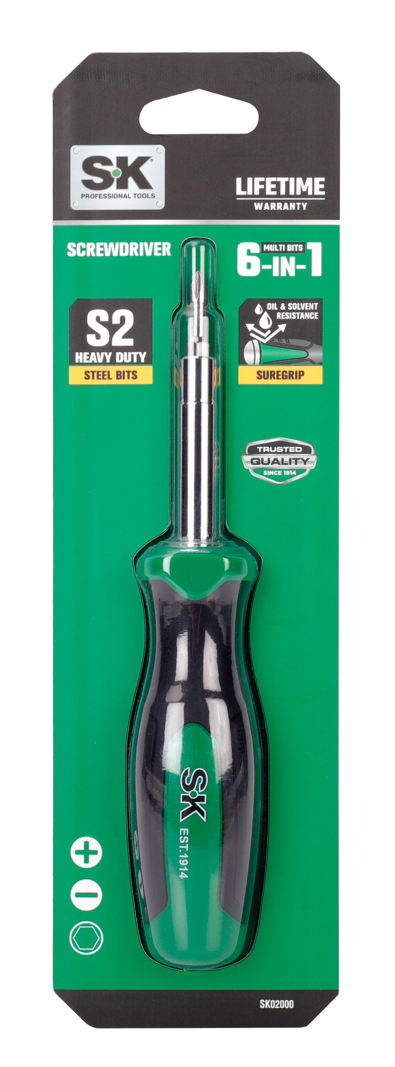 SK SK02000 6-in-1 Screwdriver - Arrow Tool Group