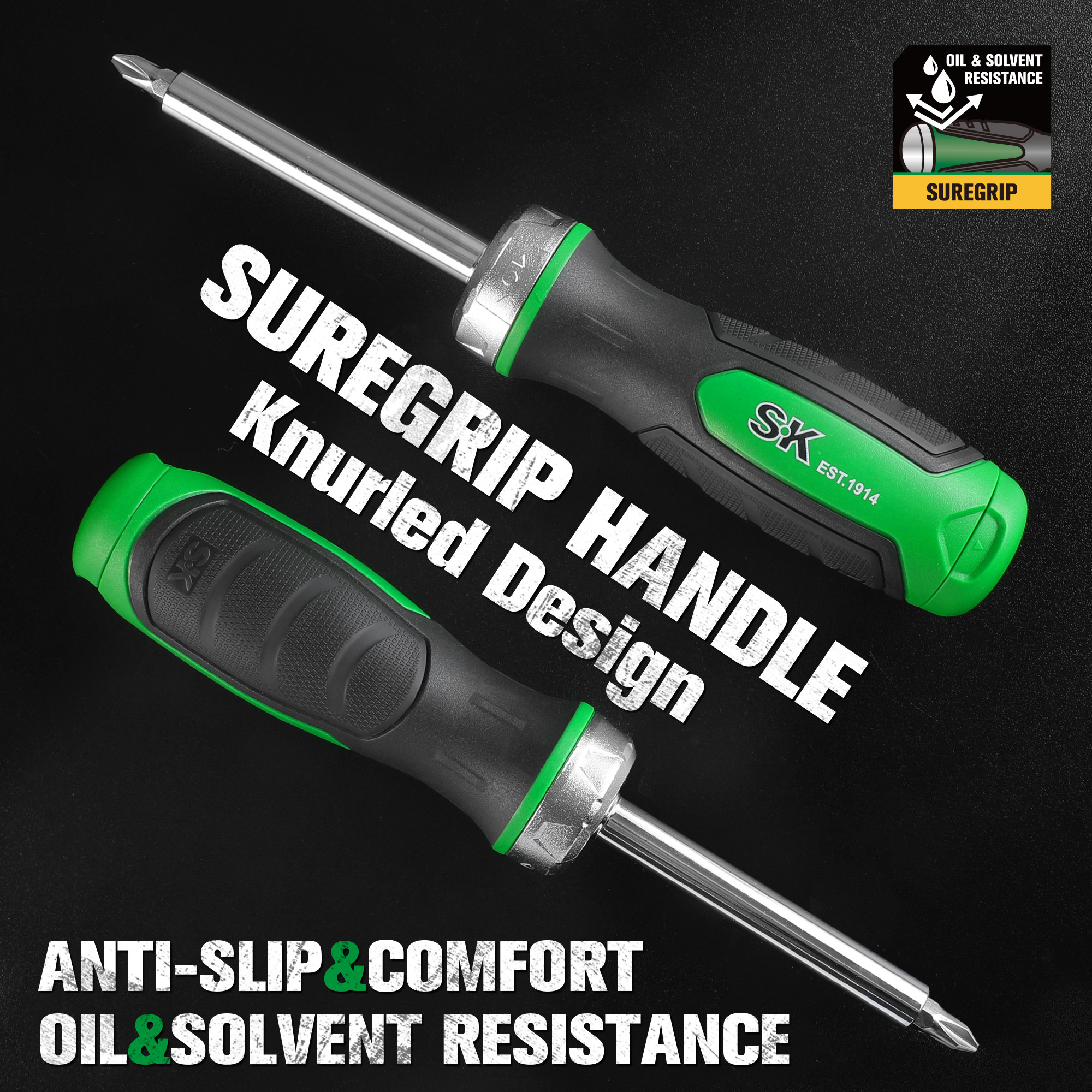 SK SK02017 216P Ratcheting Screwdriver 7-in-1 - Arrow Tool Group