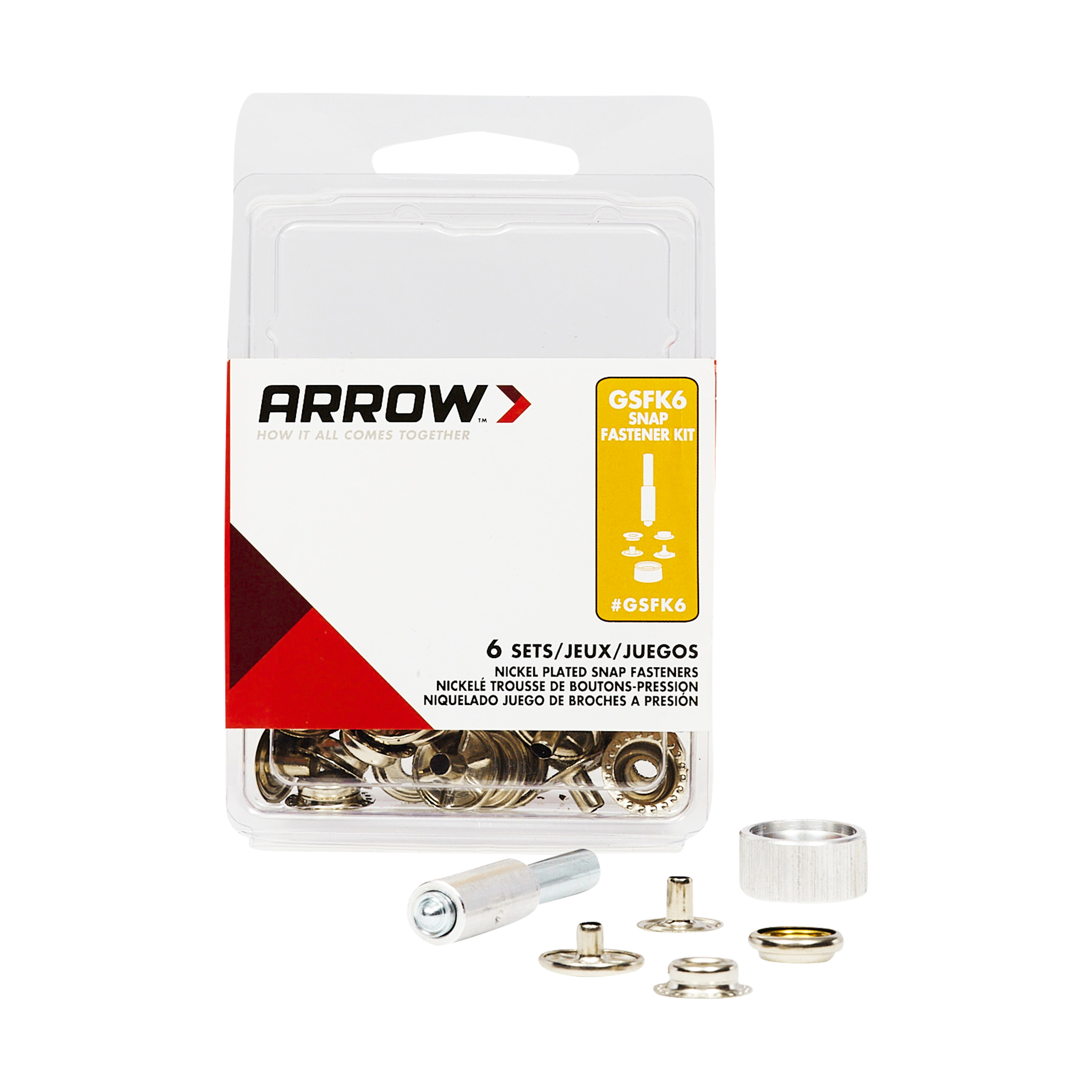 Arrow GSFK6 Indoor/Outdoor Snap Fastener Kit