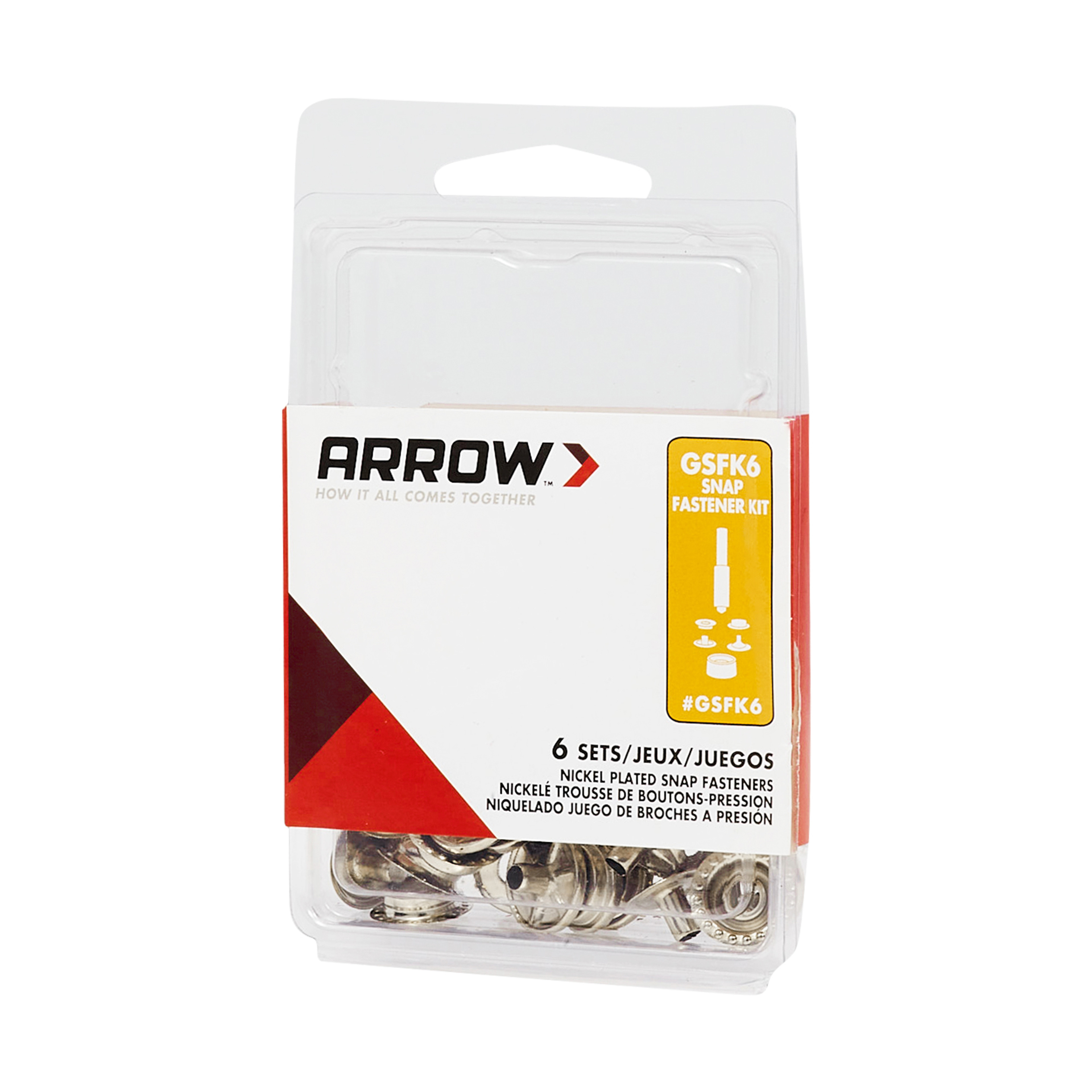 Arrow GSFK6 Indoor/Outdoor Snap Fastener Kit