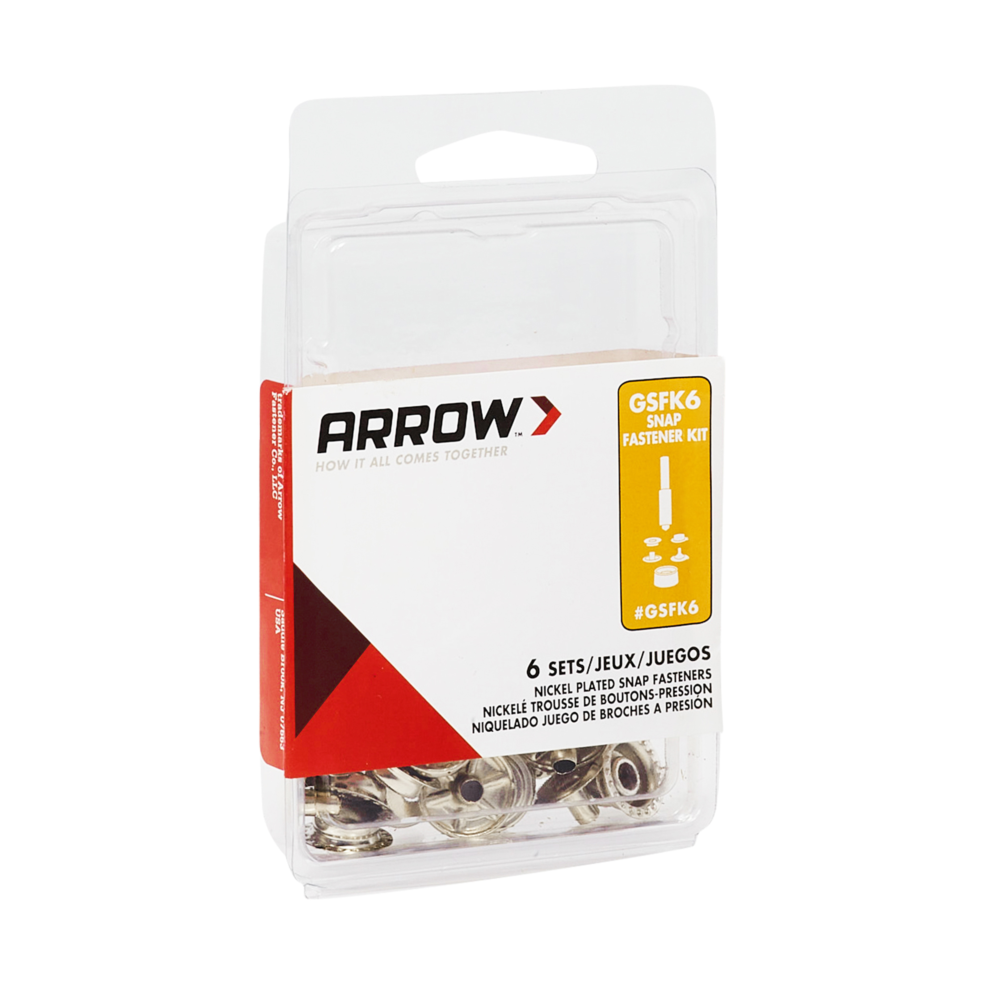 Arrow GSFK6 Indoor/Outdoor Snap Fastener Kit