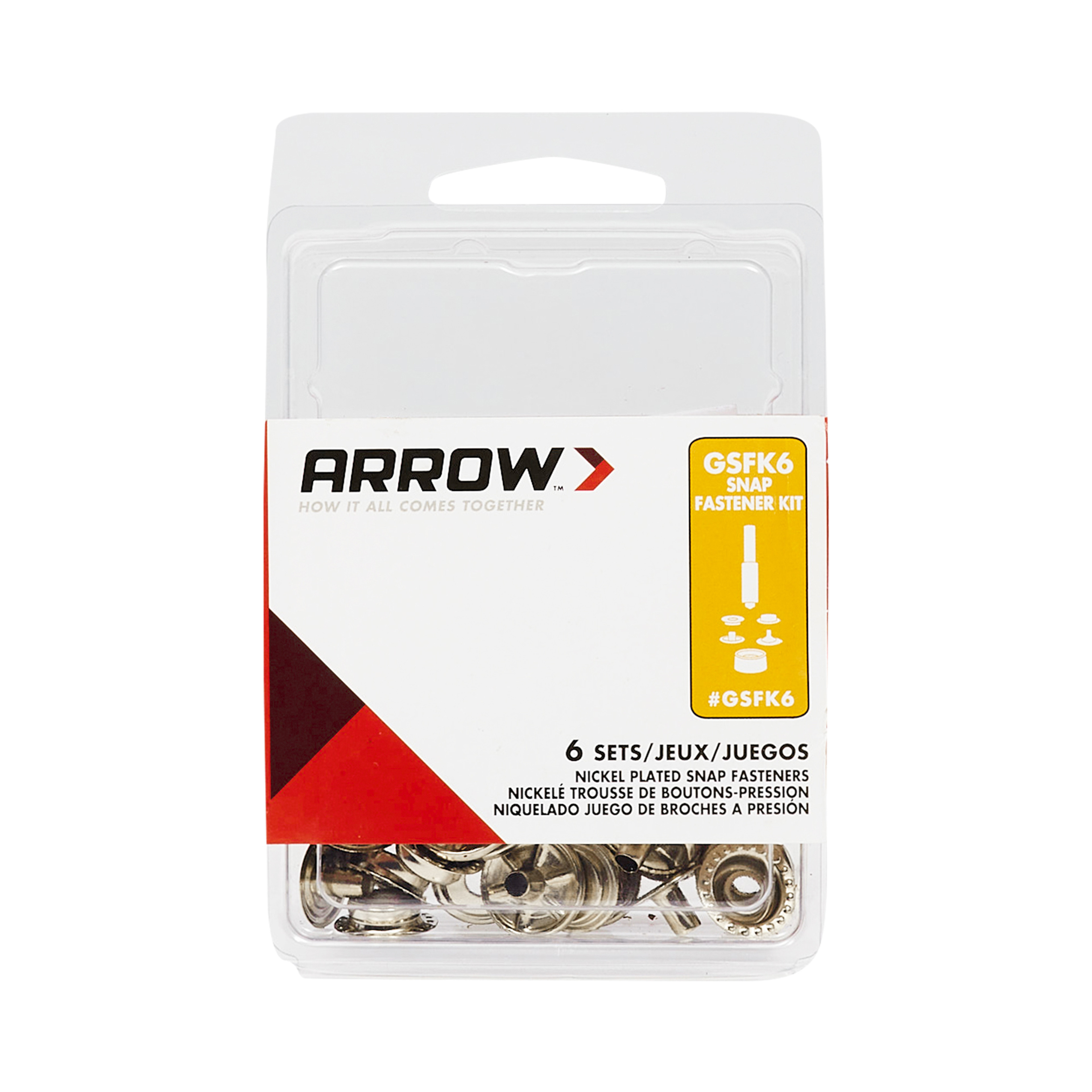 Arrow GSFK6 Indoor/Outdoor Snap Fastener Kit
