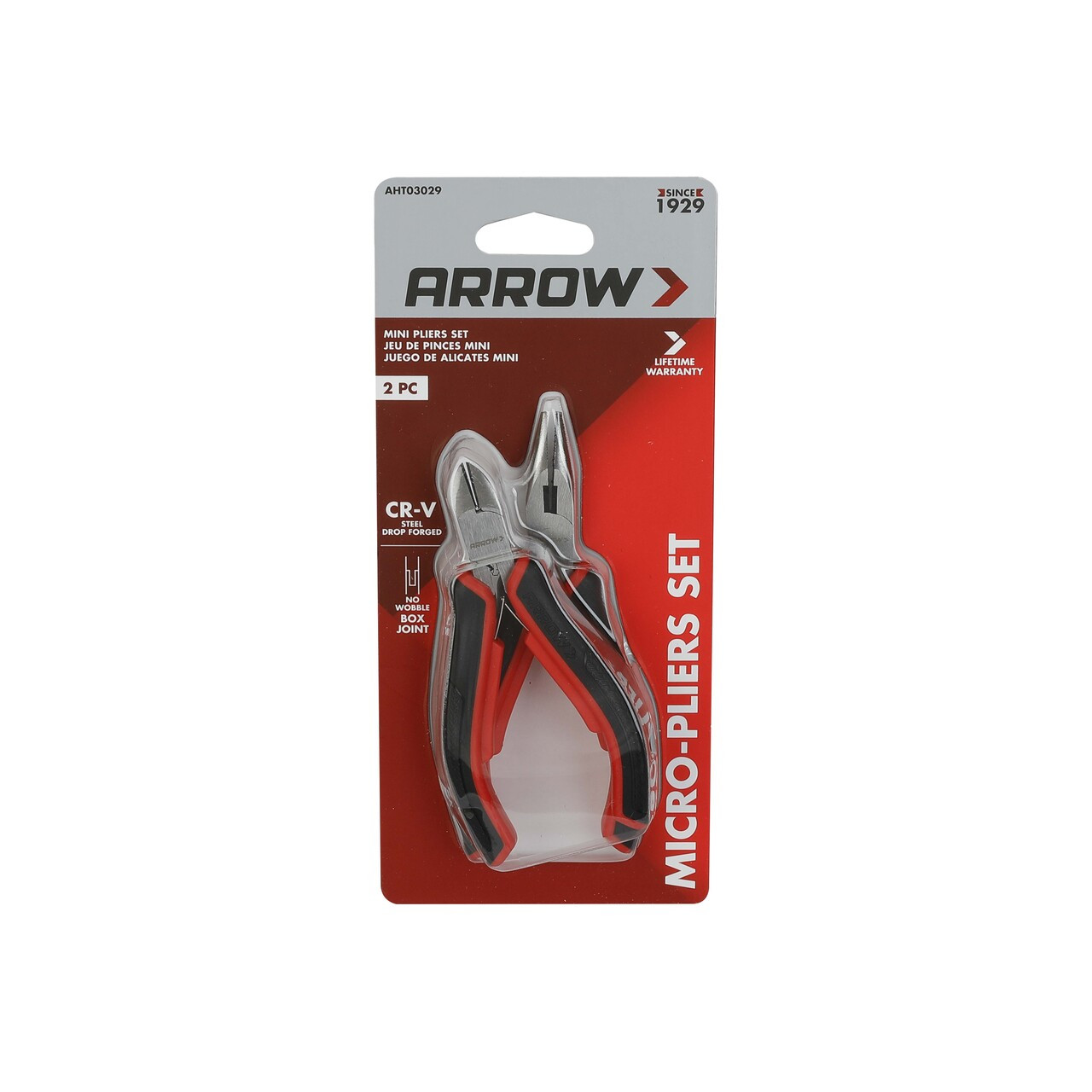 Arrow Steel Mini Pliers Set - Diagonal and Long Needle Nose