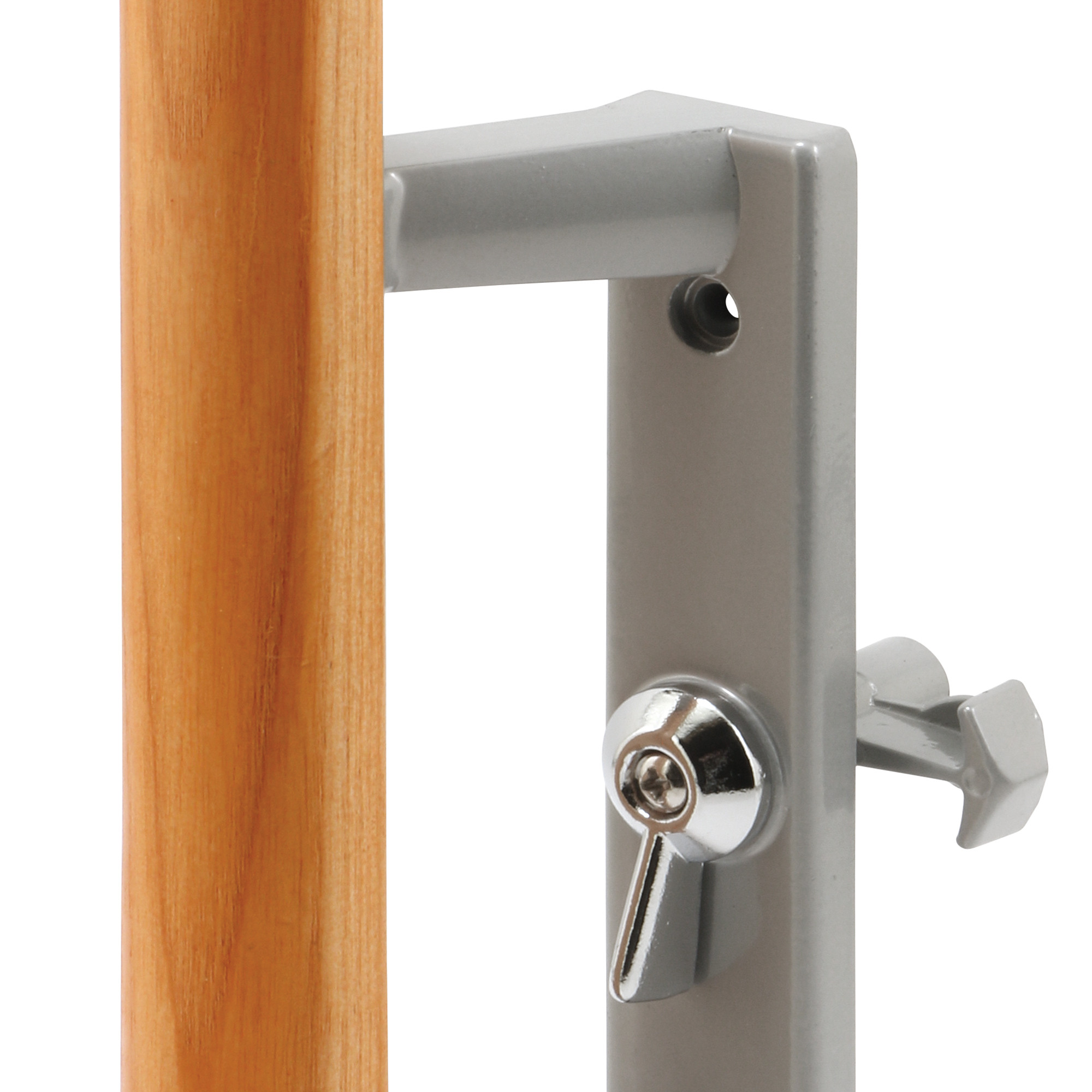 アンティーク 木 オブジェ ハンドレール インド プリミティブ 3-15/16 in., Gray Diecast, Sliding Patio Door Handle with Wood