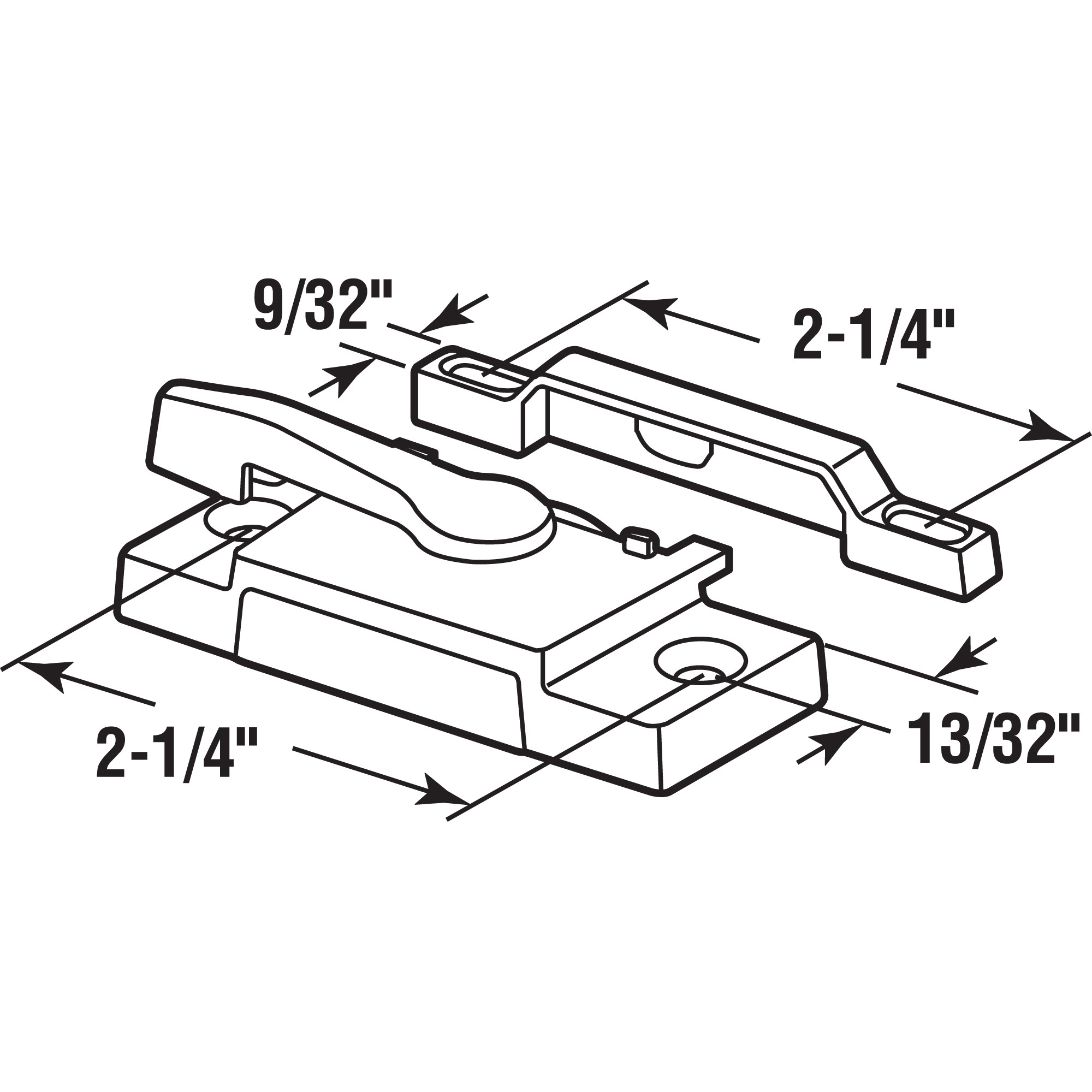 868715| Sash Lock, Single Unit, White â€“ Diecast Construction