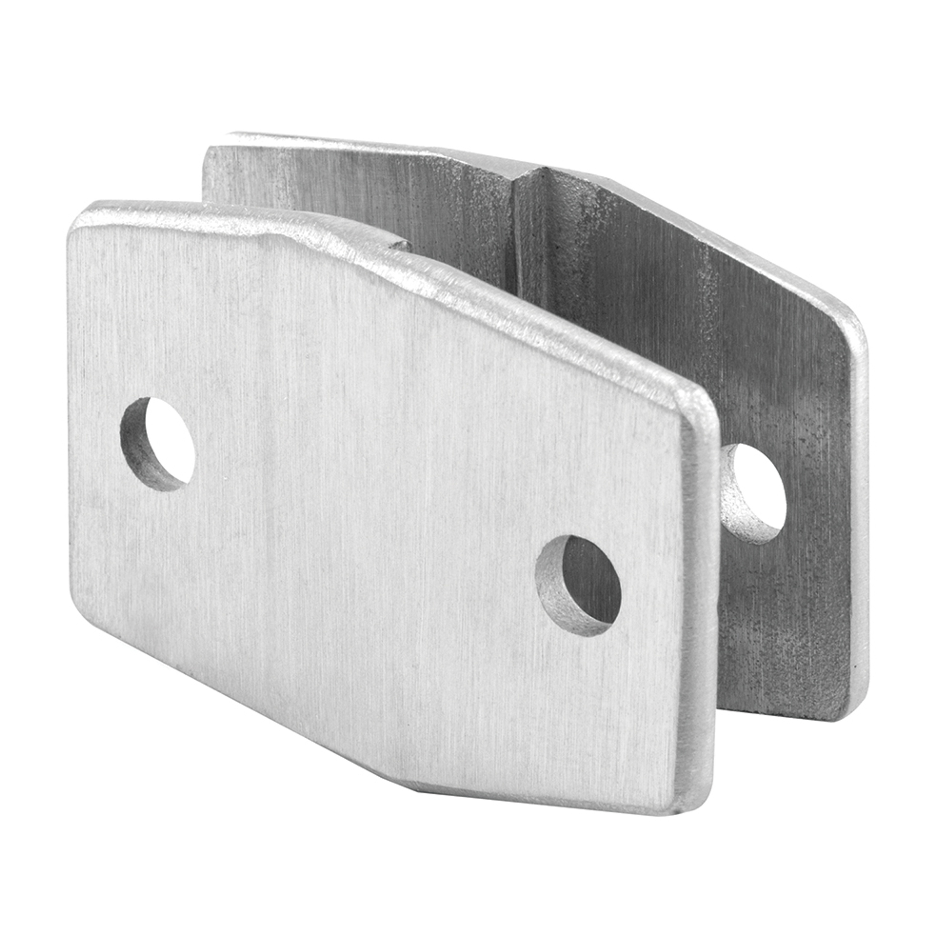 Alcove Clips, 1/4 in. Offset, Cast Stainless Steel, Satin Finish Pair (2 Pack)