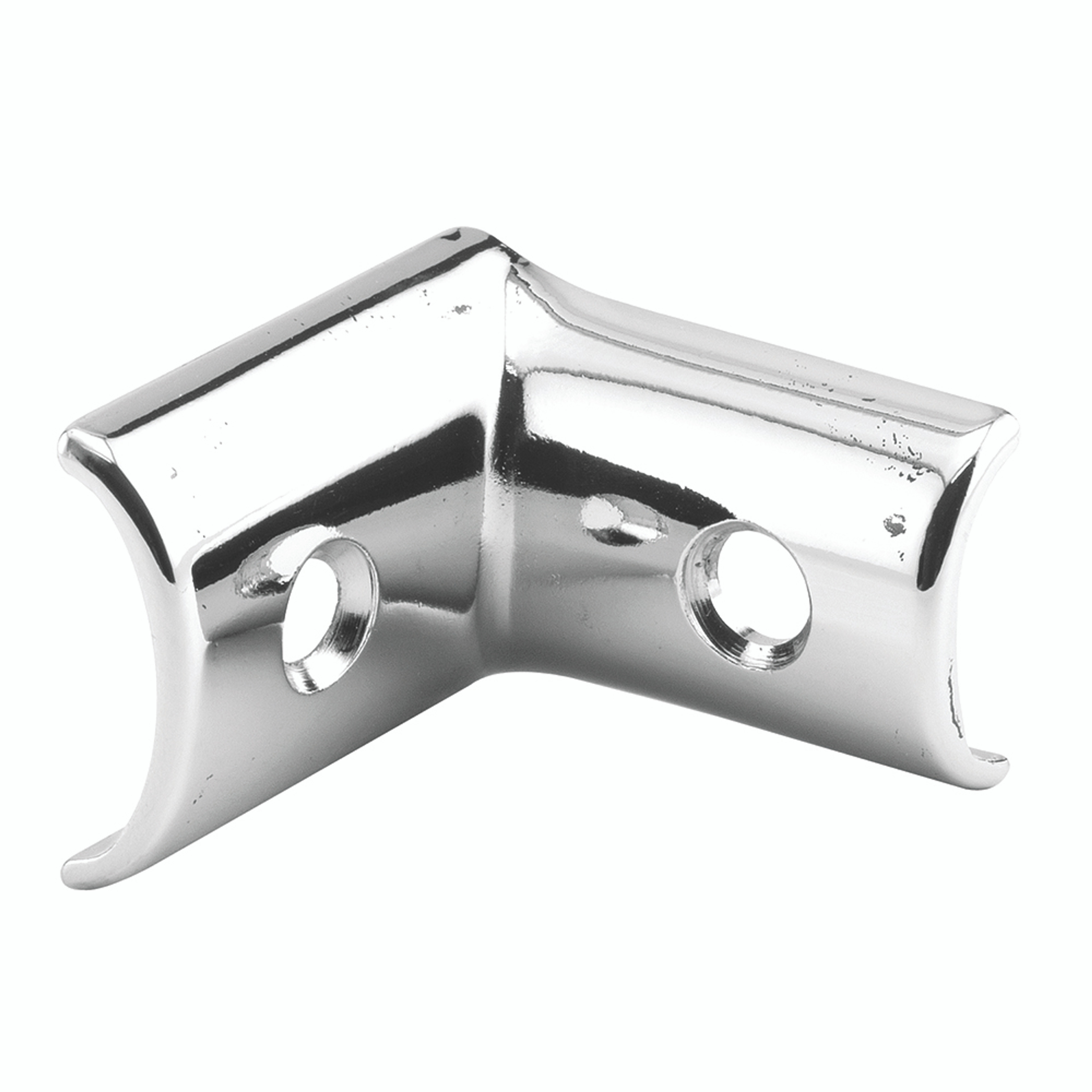 Alcove Clip, Curved, with Fasteners, Chrome (Single Pack)