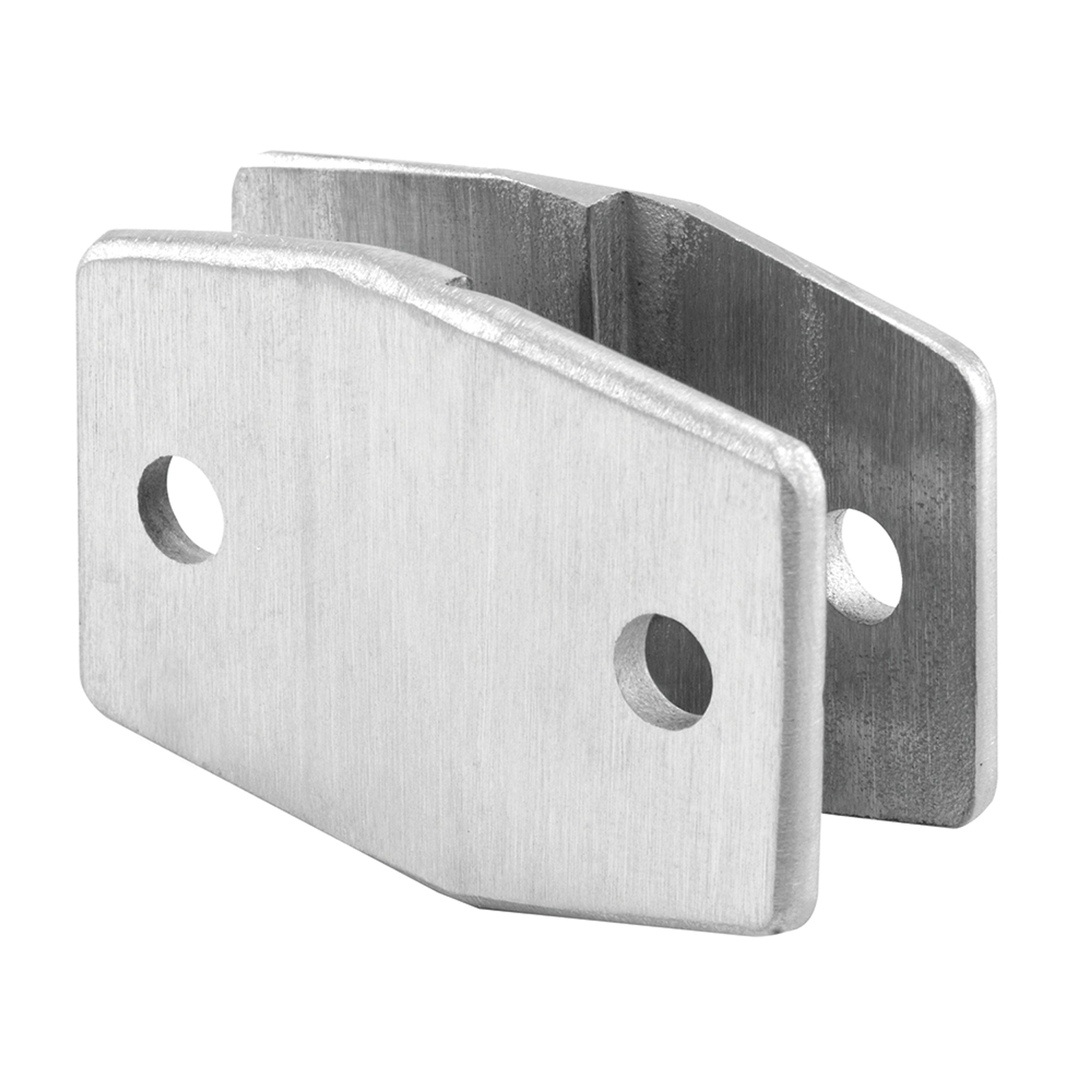 Alcove Clips, 1/4 in. Offset, Cast Stainless Steel, Satin Finish with Torx fasteners (Single Pack)