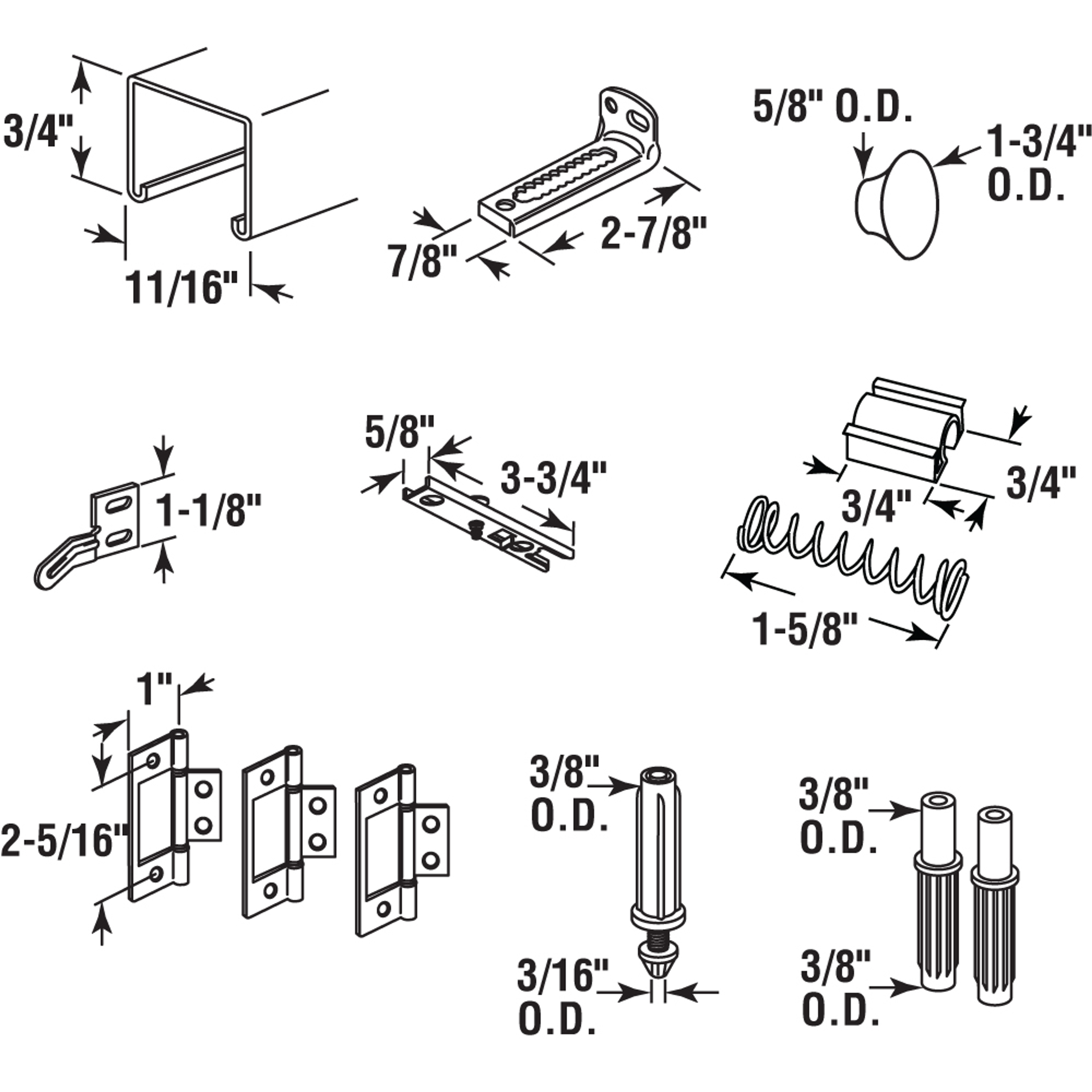 パンツ hoddle 30 Bi-Fold Closet Door Track Kit, Fits 30 in. Openings, Roll