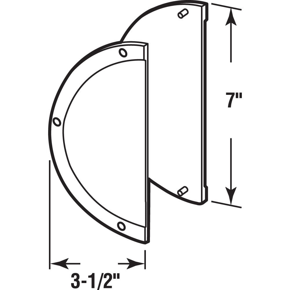 Black Plastic, Sliding Door Screen Shield (Single Pack)