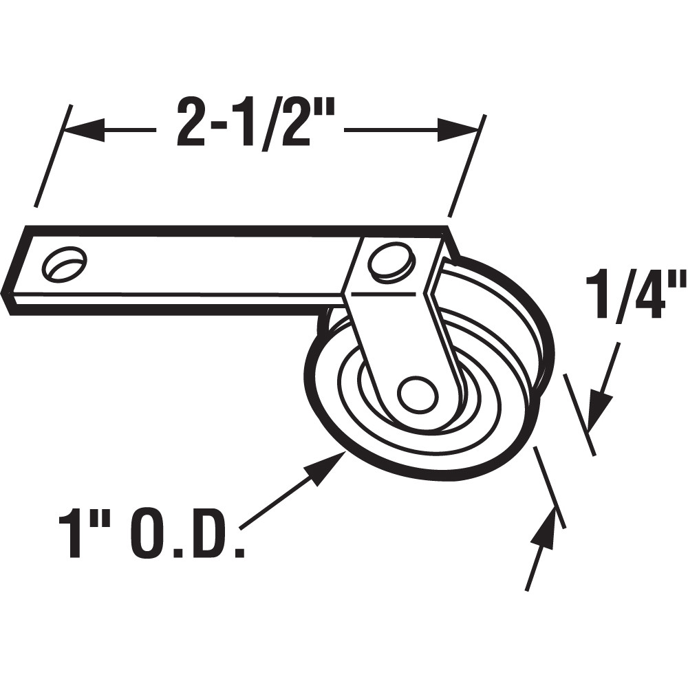 1 in. Plastic Roller, Screen Door Tension Springs (2 Pack)
