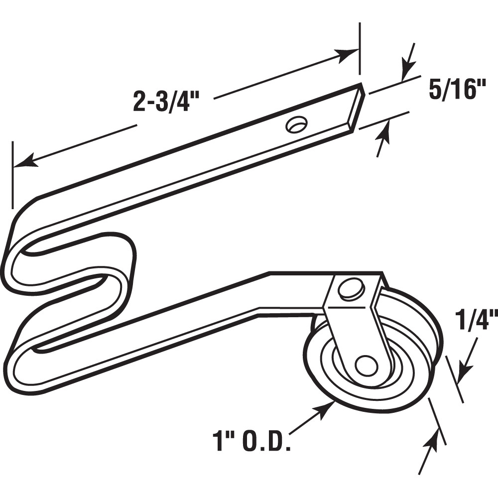 1 in. Stainless Steel, M Style Tension Spring Roller (2 Pack)