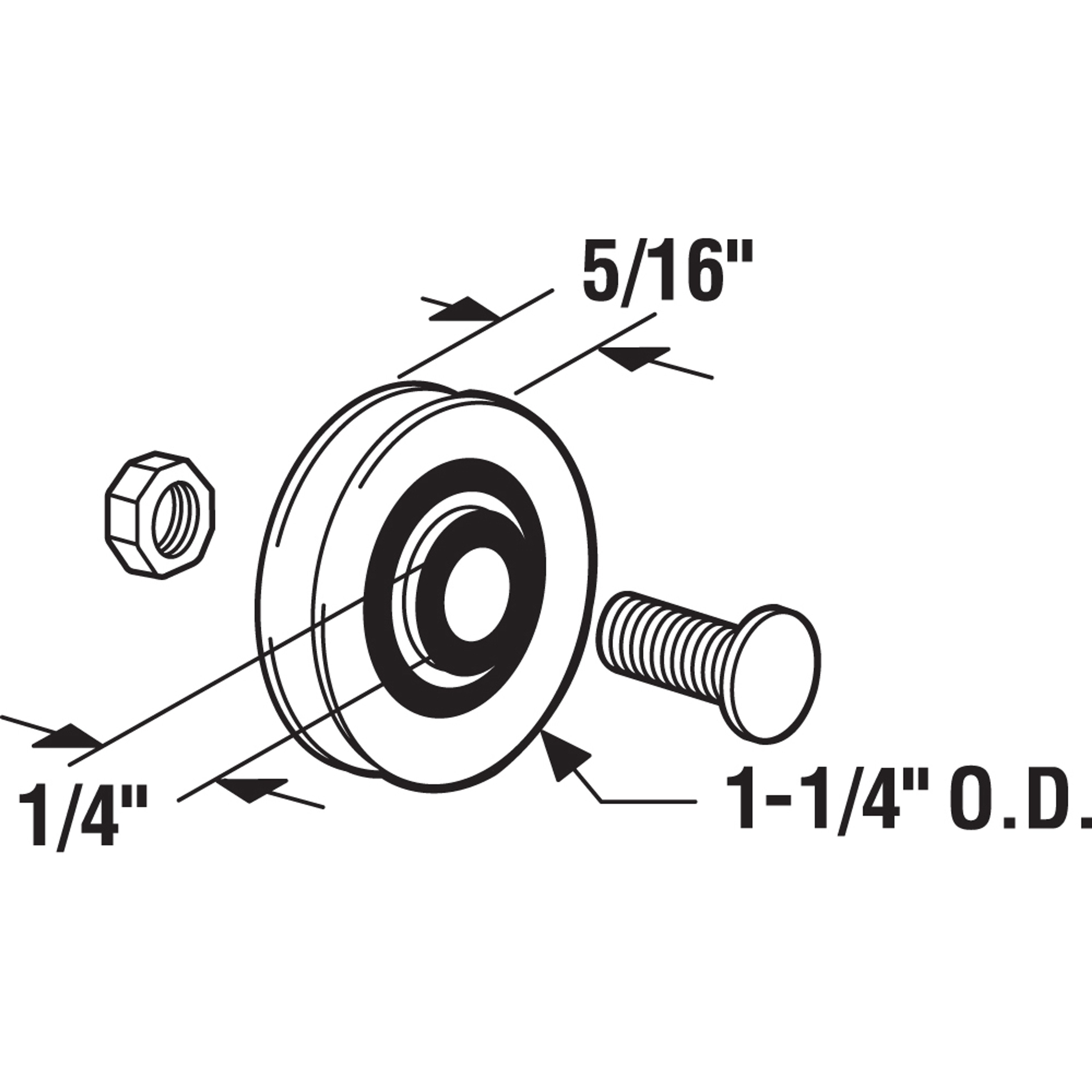 1-1/4 in. Steel Ball Bearing Rollers (2 Pack)