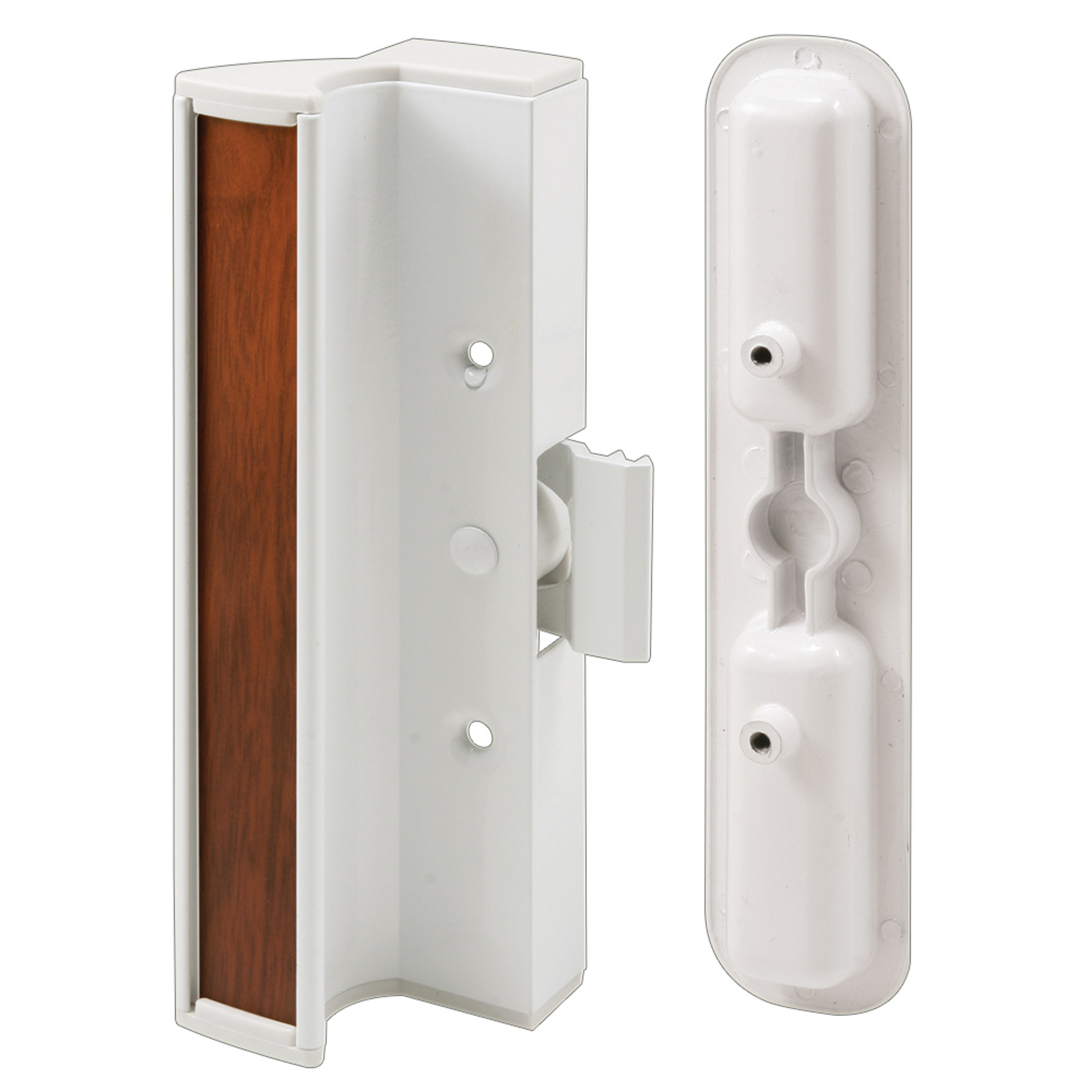 Aluminum and Diecast Clamp Style Sliding Door Handle, White (Single Pack)