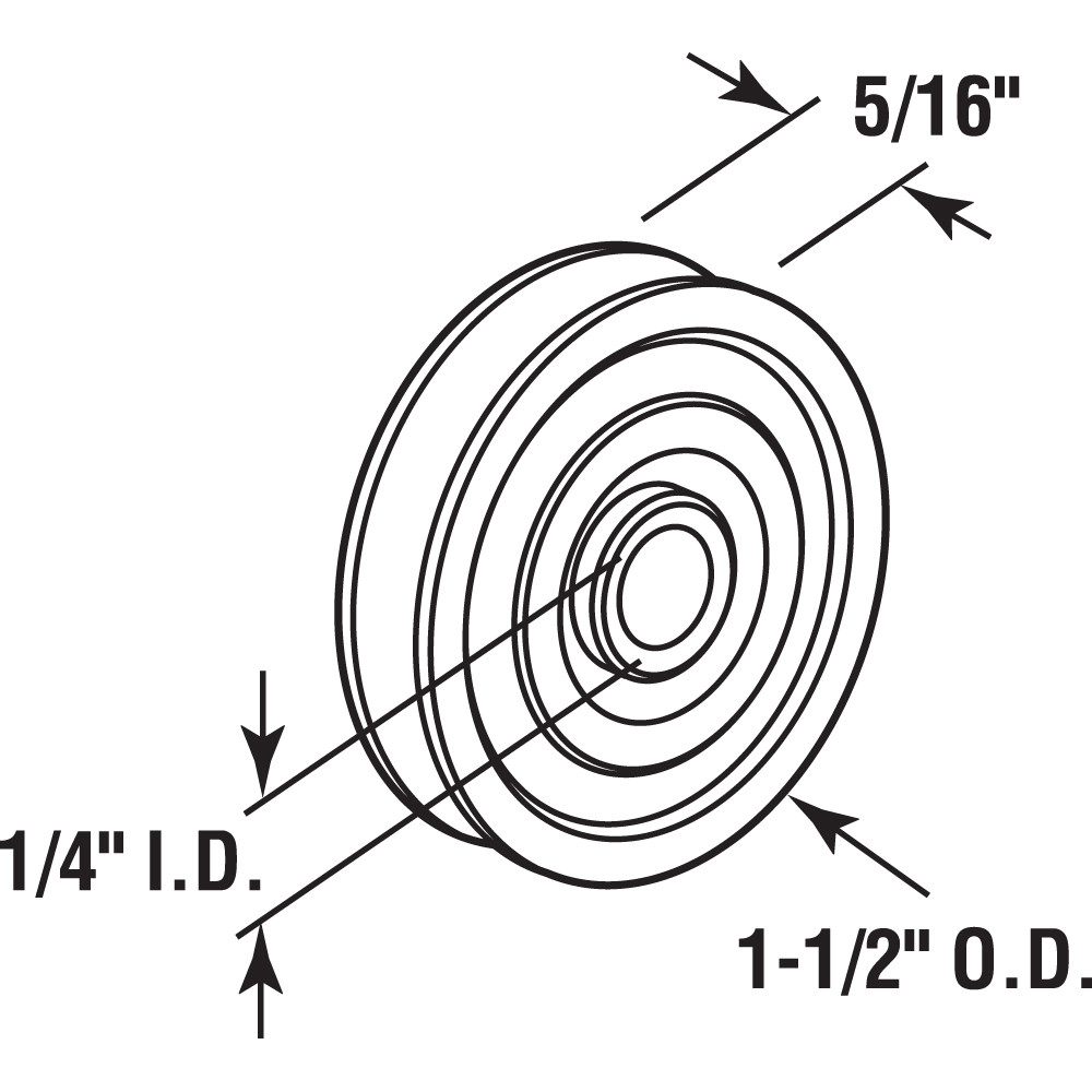 1-1/2 in. Nylon Roller with Ball Bearing Replacement (2 Pack)