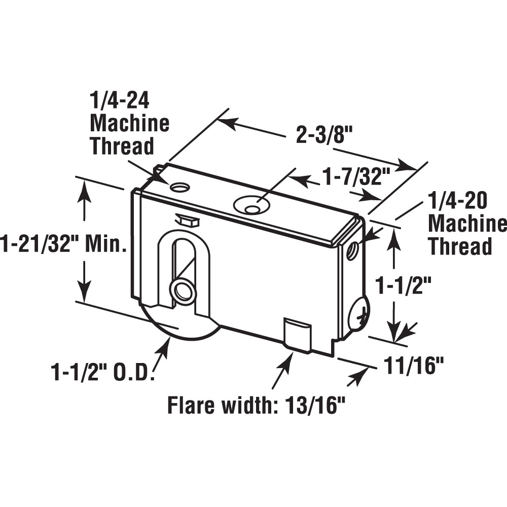 1-1/2 in. Steel Ball Bearing, Plain Back, Roller Assembly (Single Pack)