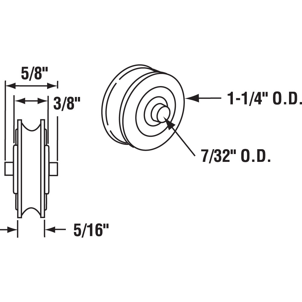 1-1/4 in. Steel Ball Bearing Rollers, Precision (2 Pack)