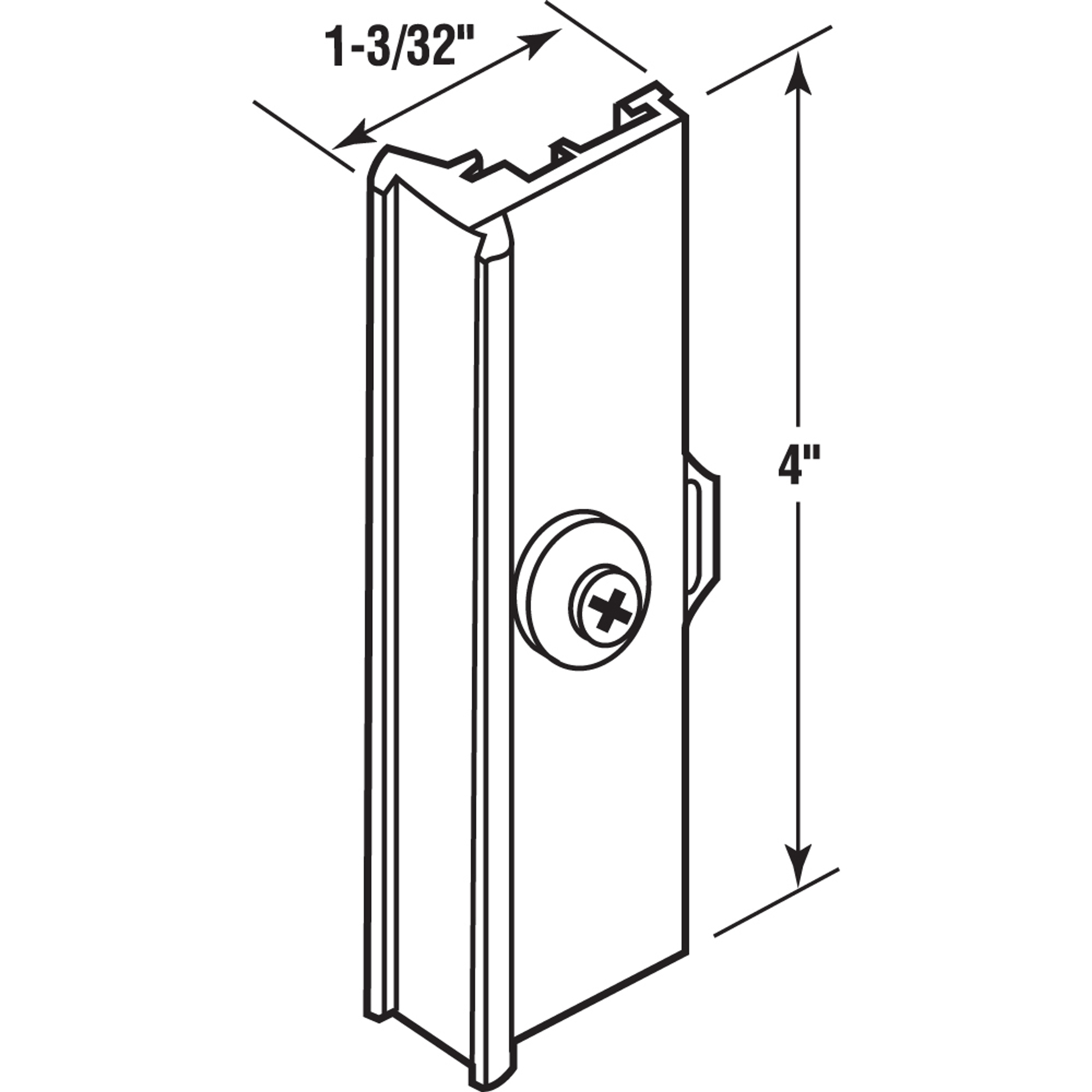 Aluminum Sliding Window Lock with Pull Latch (Single Pack)