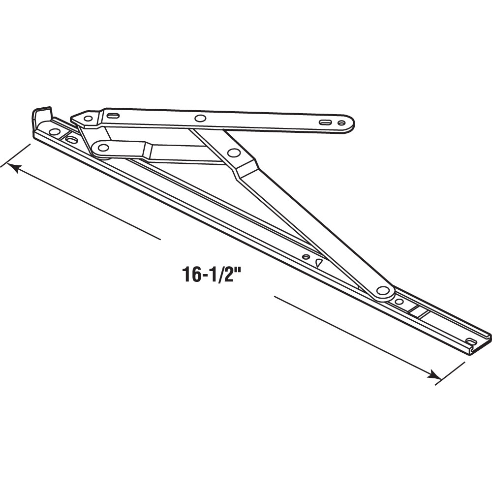 16-1/2 in. Steel 4-Bar Egress Hinge with Stop (Single Pack)