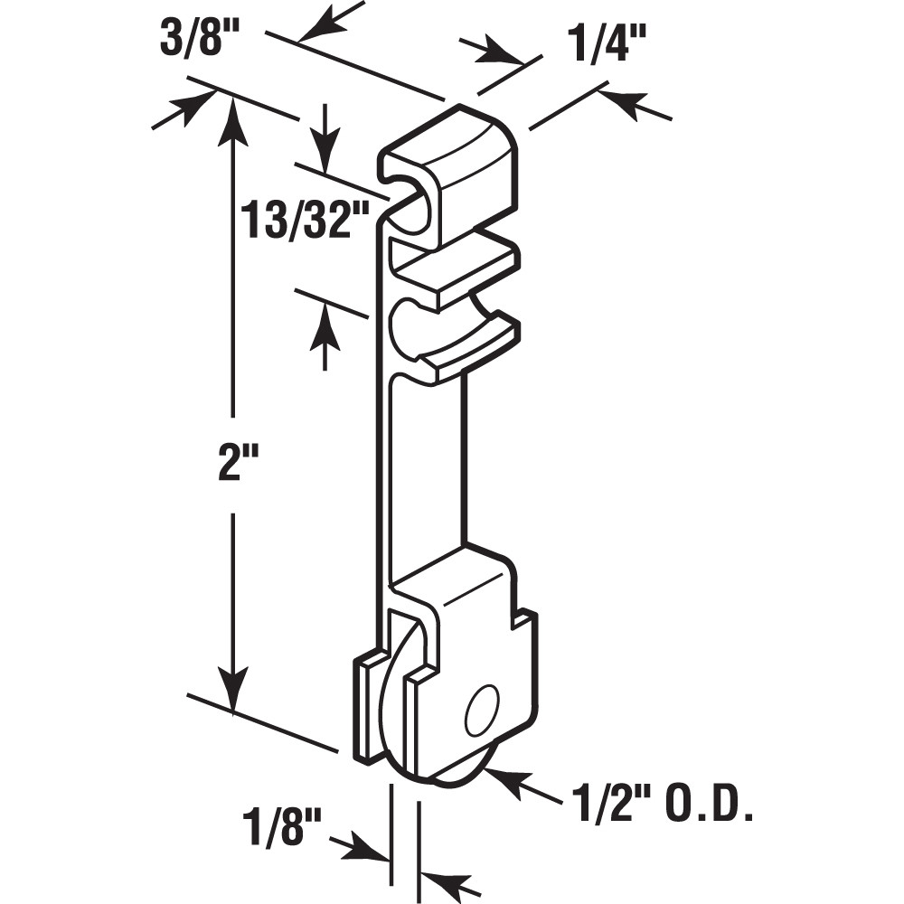 1/2 in. Diameter Flat Edge Steel Roller Assembly (2 Pack)