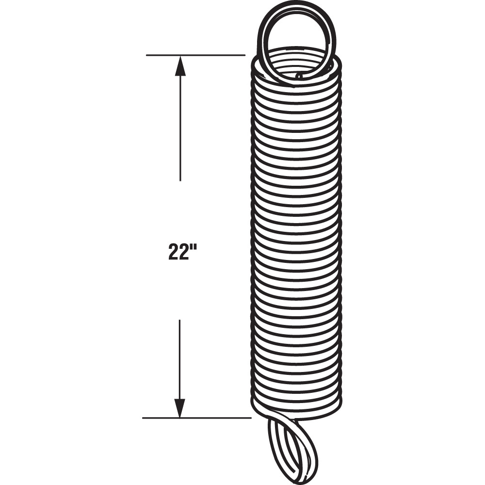 170 lb., Silver Tip, Sectional Garage Door Extension Spring with