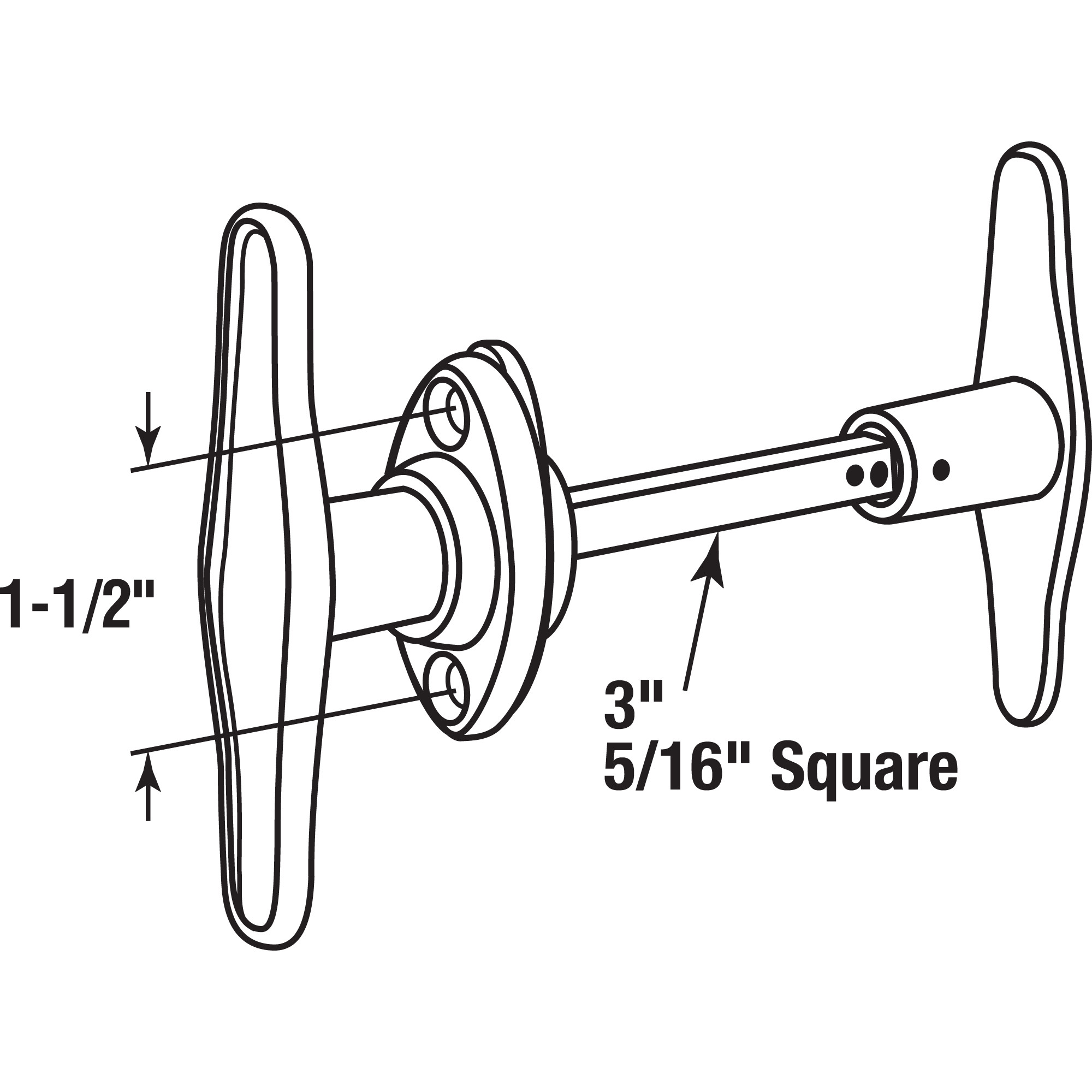 Tee Latching Handle, Diecast Zinc (Single Pack) - Prime-Line Parts