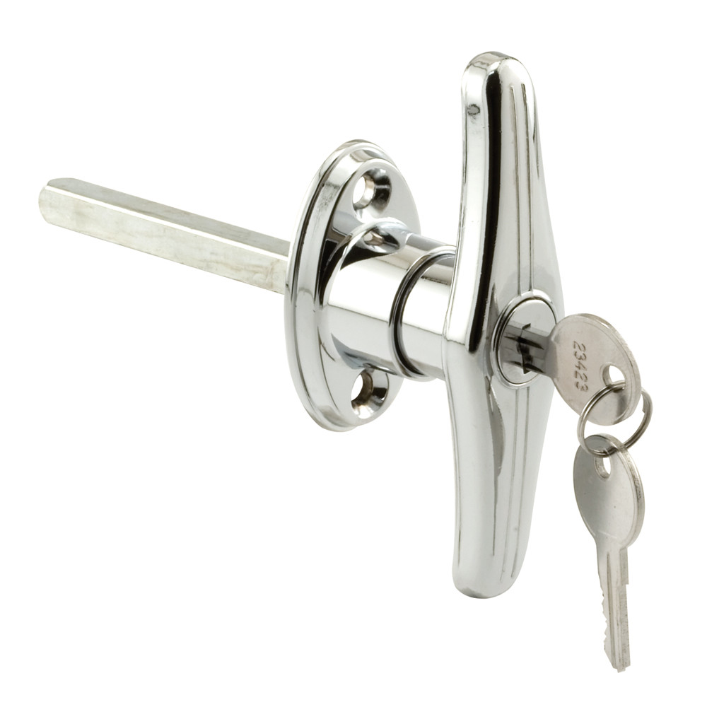 "t" Locking Handle (chrome/keyed Alike/2 Pack)