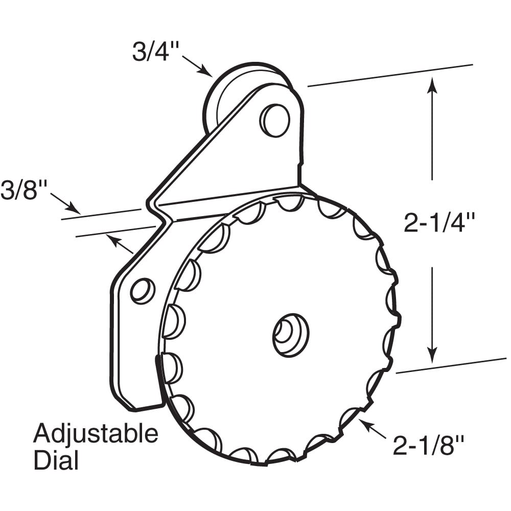  3/8 in. Offset Nylon Dial Action Closet Door Hanger (2 Pack)