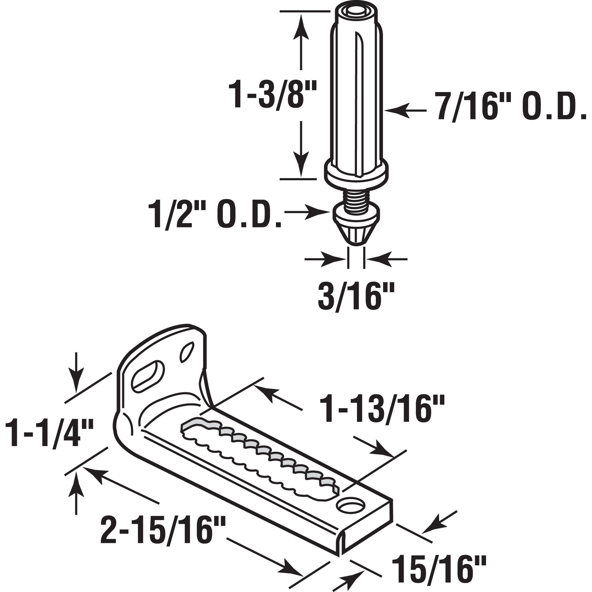  Bi-Fold Door Bottom Pivot and Bracket (Single Pack)
