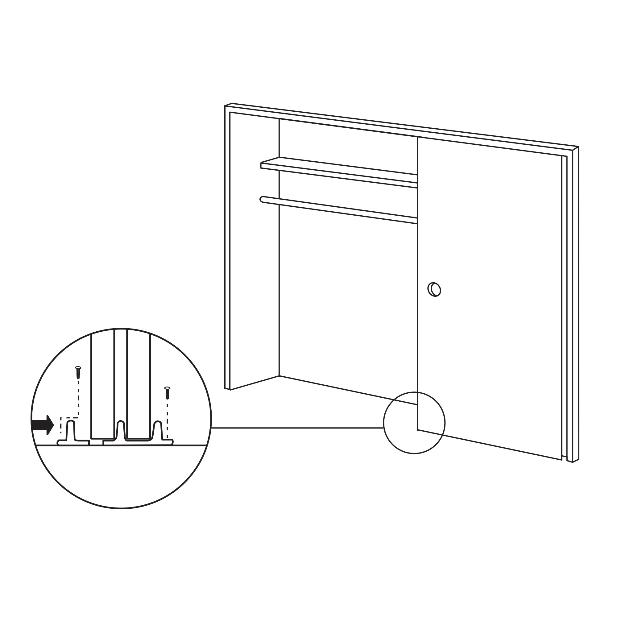 Adjustable Nylon Bypass Door Guide, 1-1/4 in. (2 Pack) - Prime