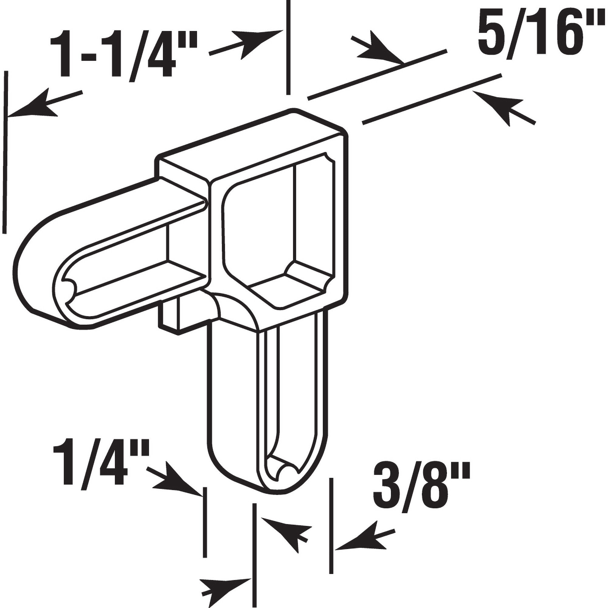 1/4 x 5/8 in. White Plastic, for Mobile Homes, Screen Frame Corner