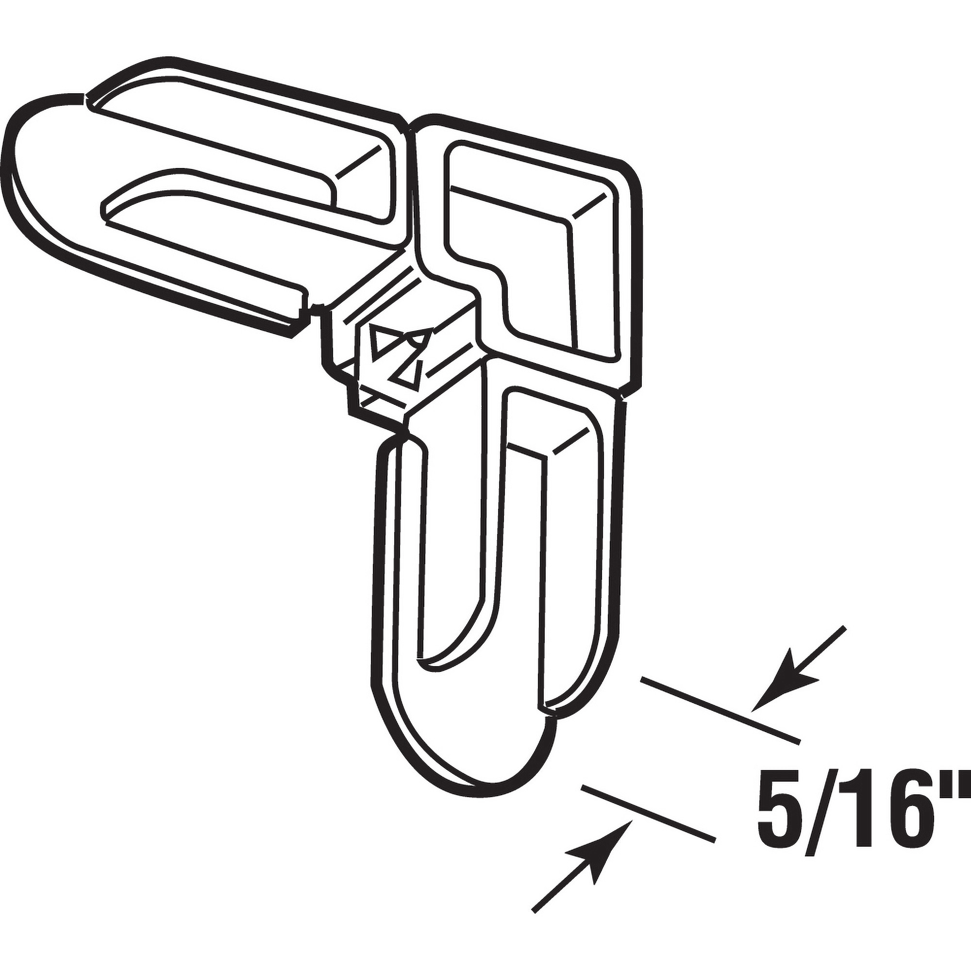 Plastic Screen Frame Corners, 5/16 in. x 3/4 in., White Finish (4