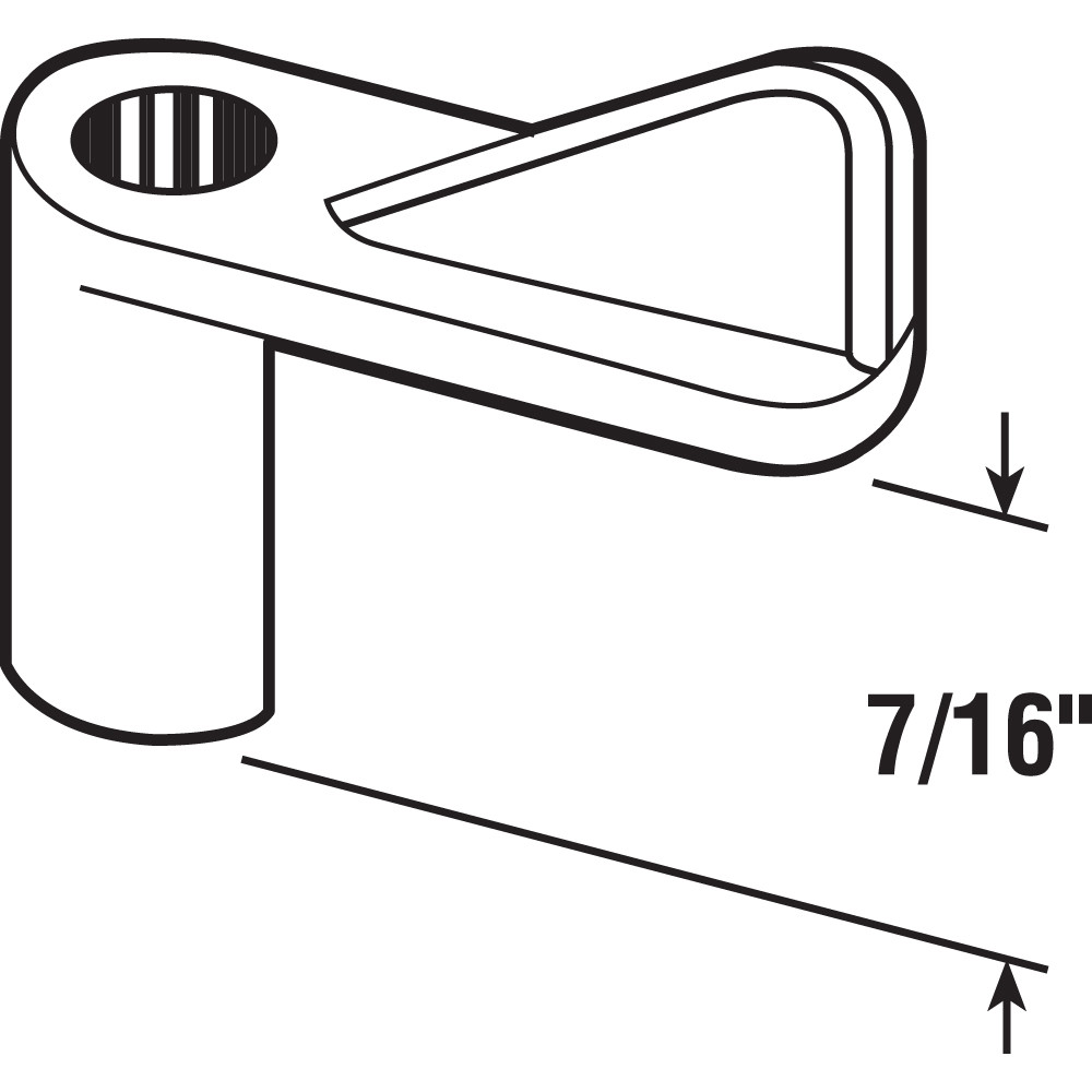  7/16 inch Window Screen Clip, Molded Plastic, White
