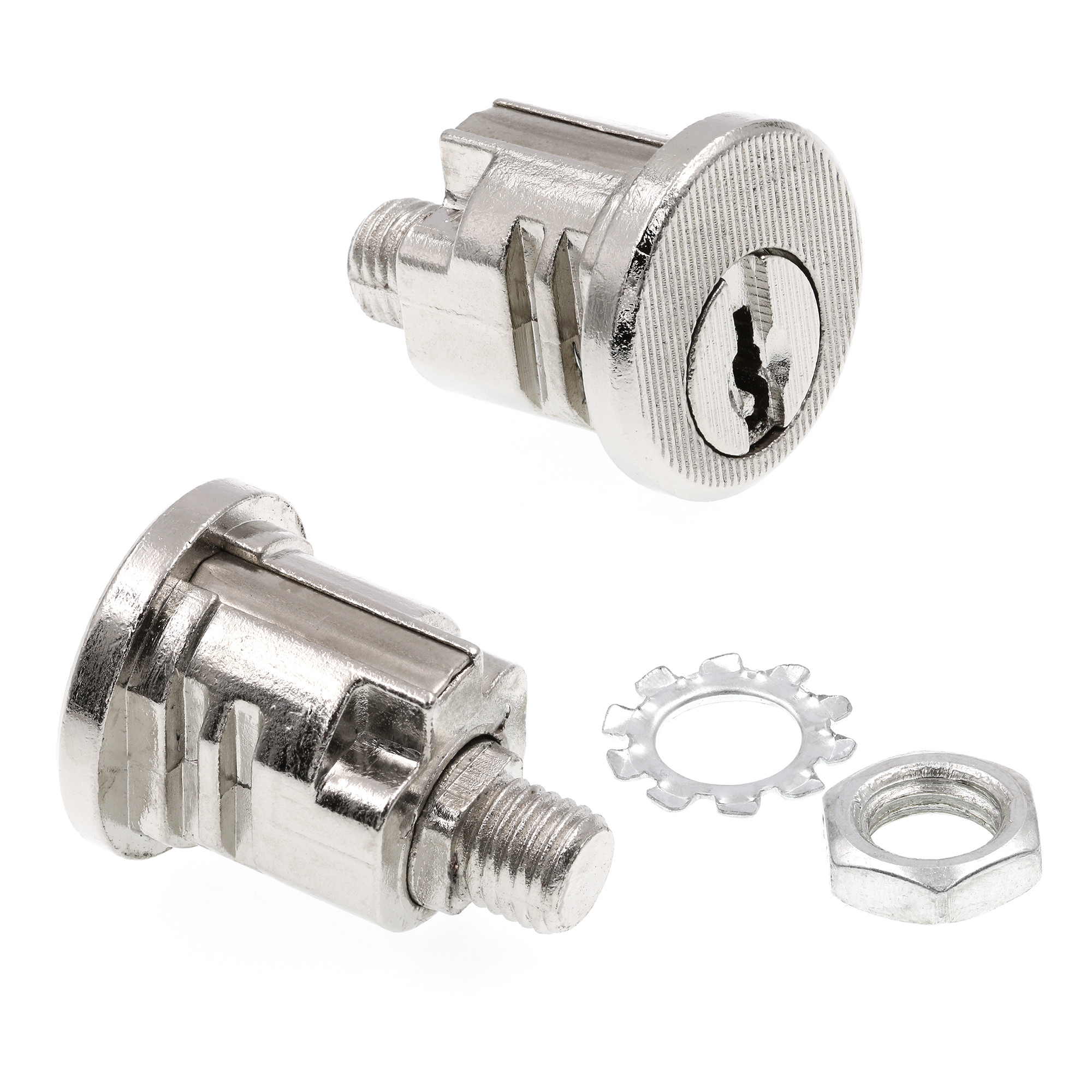 7/8 in. Outside Dimension Brushed Nickel 5-Cam Mailbox Lock