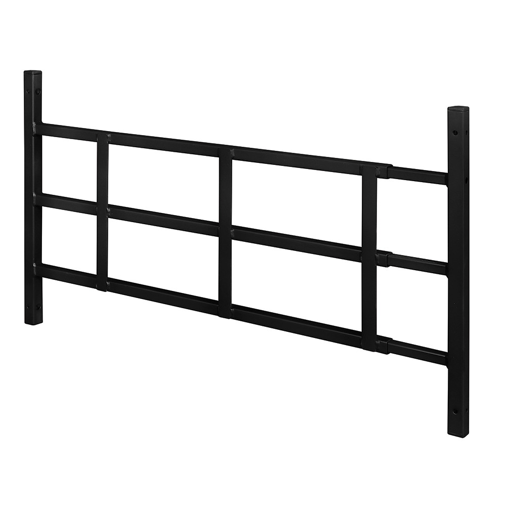  16 in., Black, Carbon Steel, Fixed 3-Bar Window Grill