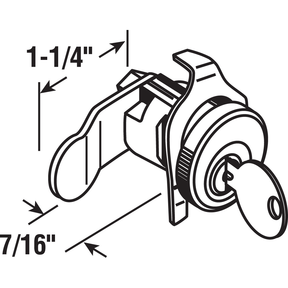 5 Pin Mail Box Lock, Auth Elect, w/Dust Cover, Nickel, CCW
