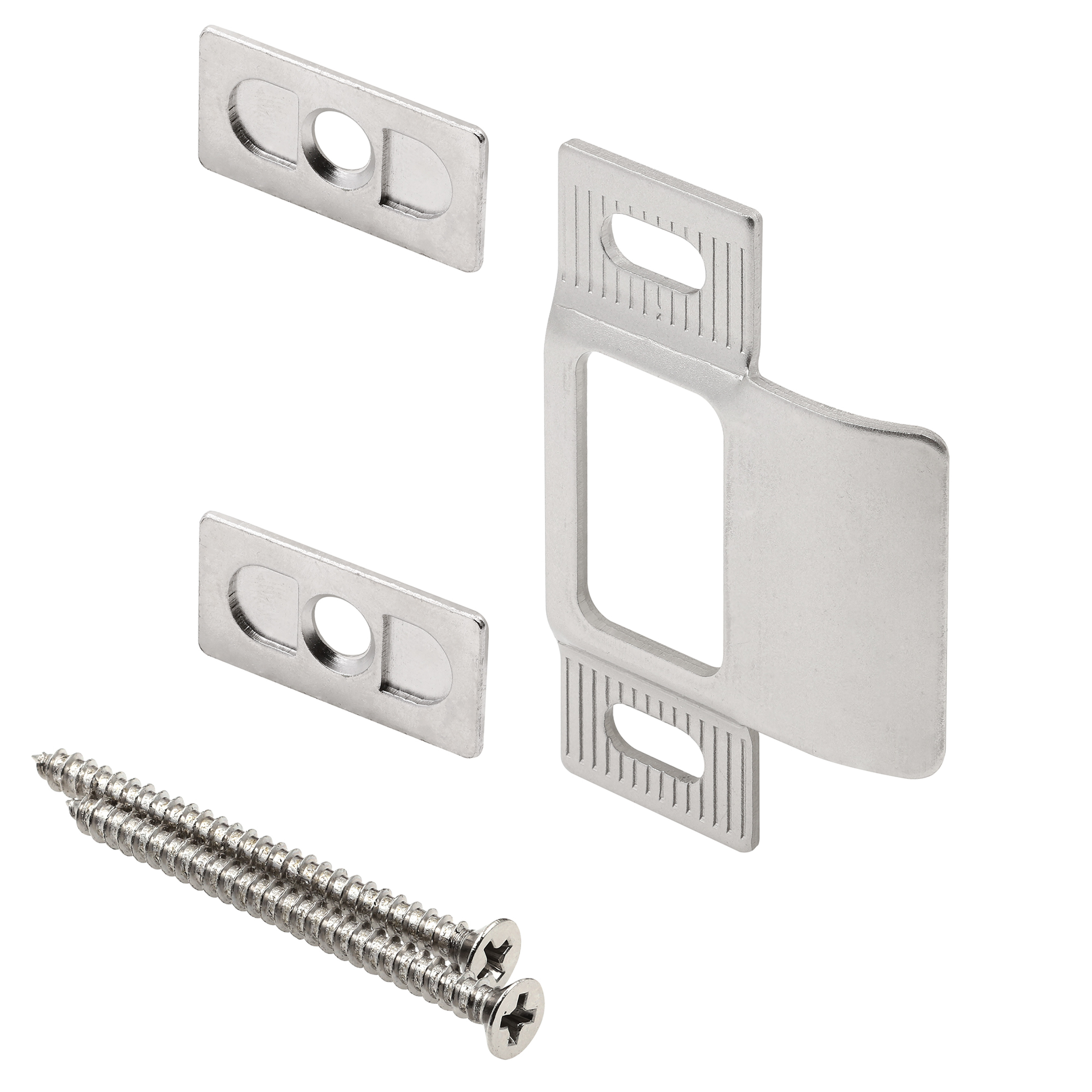 2-3/4 in. x 2-1/8 in. Adjustable Strike, Three Piece, Satin Nickel (1 Set)