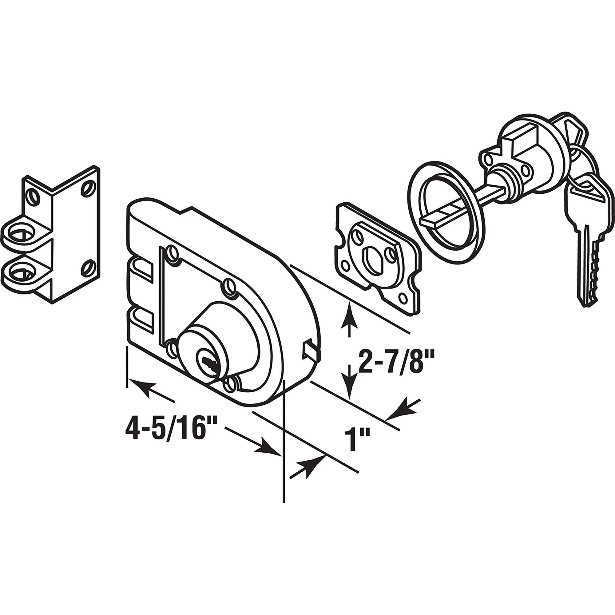 Diecast, Double Cylinder, Keyed Jimmy-Resistant Deadlock, For